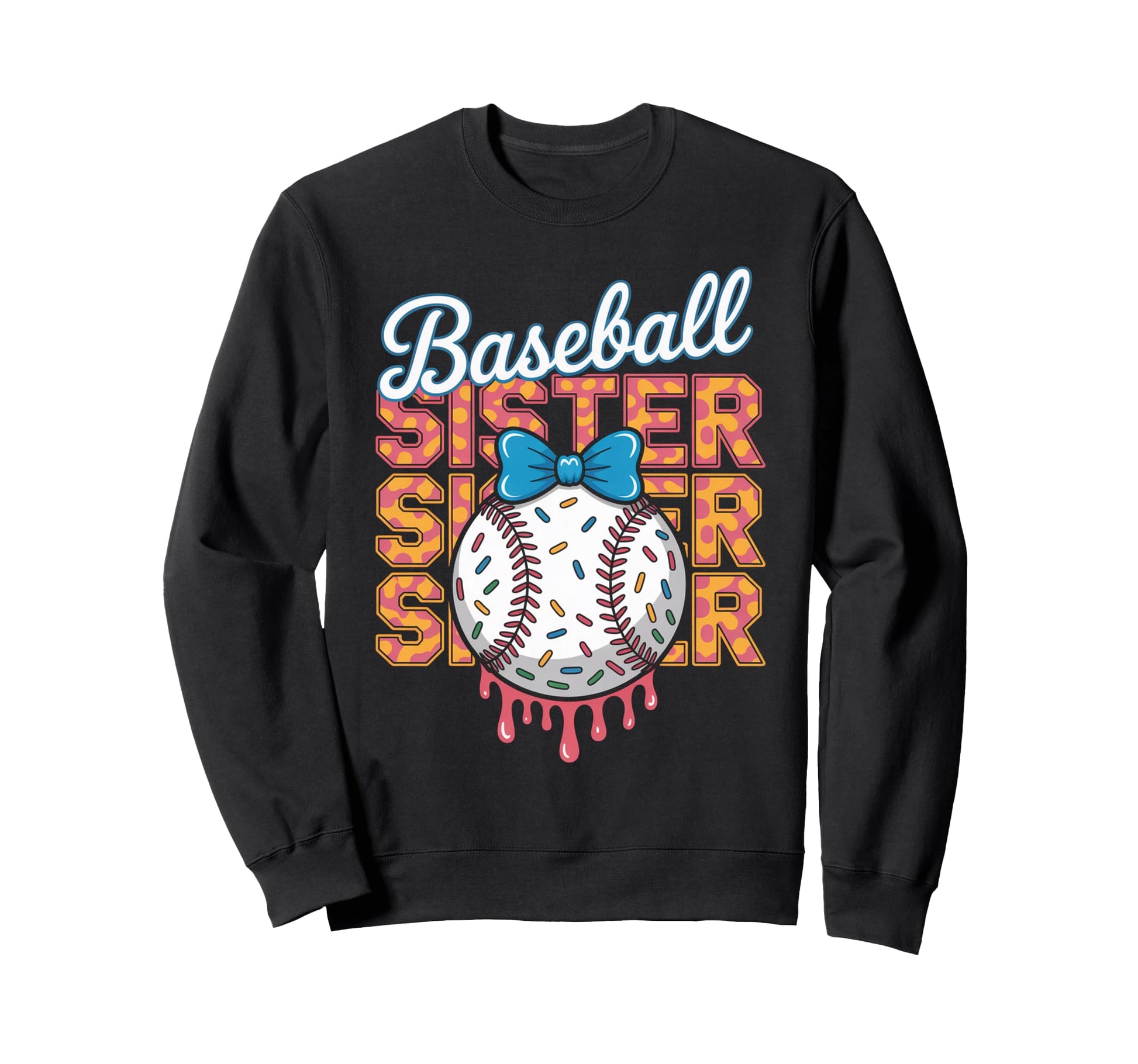 Baseball Sister Coquette Bow Biggest Sweatshirt - Minimalist Print Unisex - T-Shirt, Sweatshirt, Hoodie