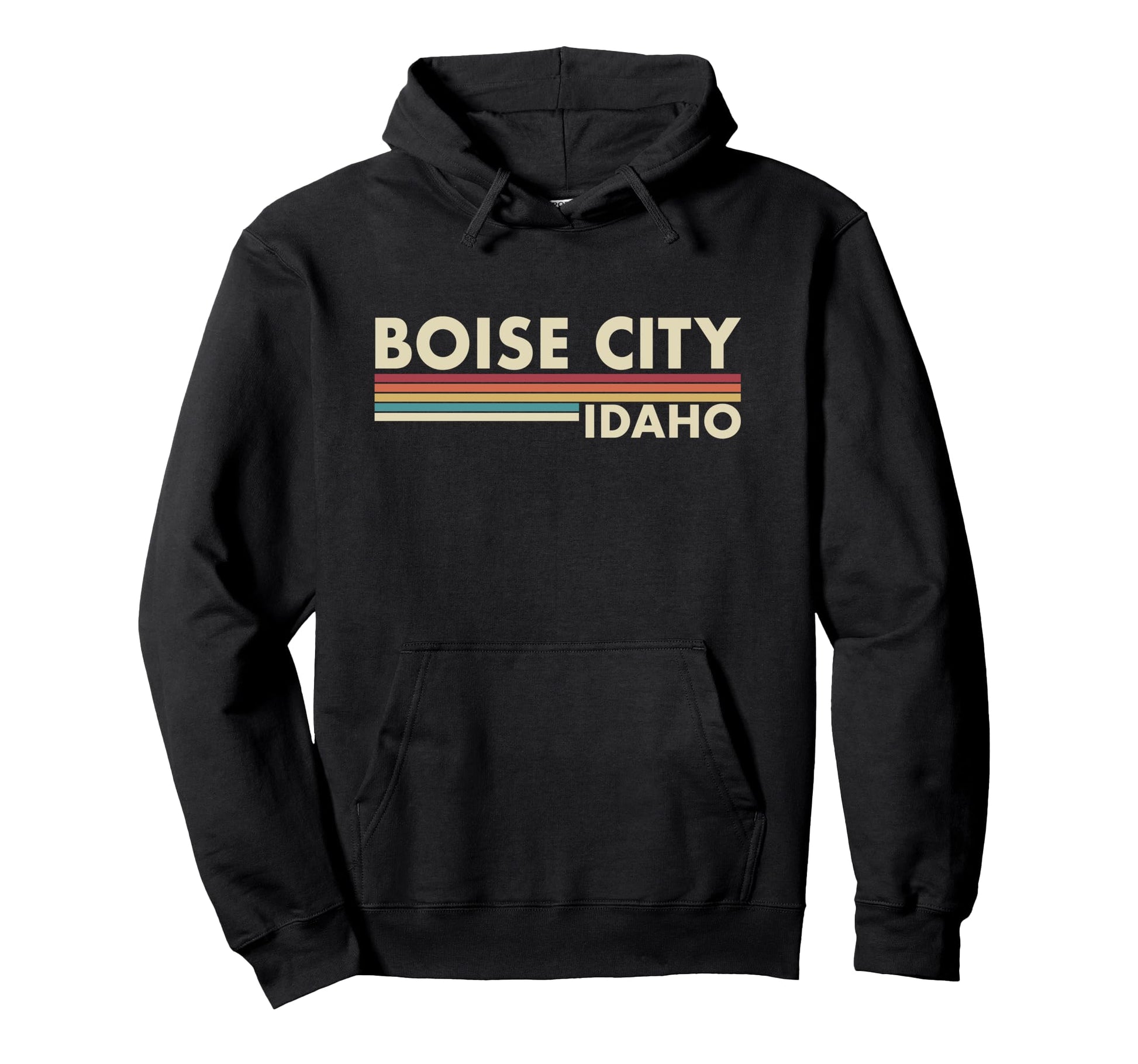 Boise City Idaho Stripes Hoodie - Fun Novelty Design Men Women - T-Shirt, Sweatshirt, Hoodie