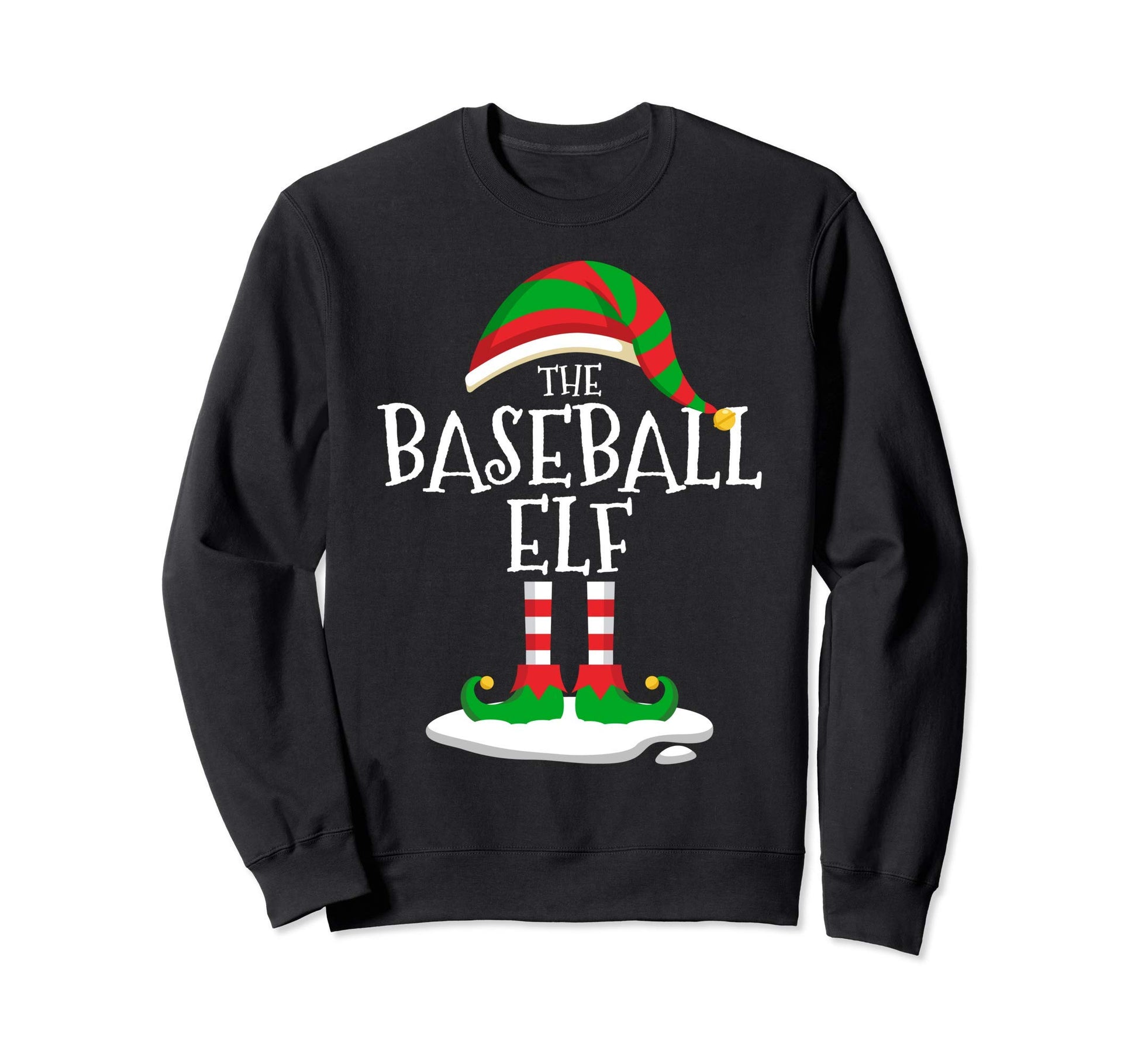 Baseball Elf Family Matching Pajamas Sweatshirt - Custom Art Print Unisex - T-Shirt, Sweatshirt, Hoodie