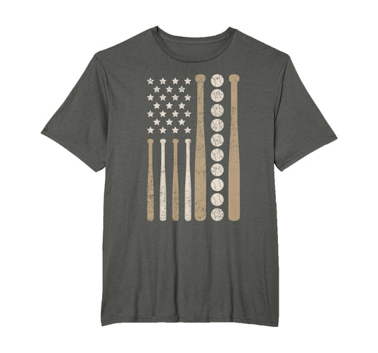 Baseball Flag American Patriotic 4Th T-Shirt - Aesthetic Graphic Unisex - T-Shirt, Sweatshirt, Hoodie