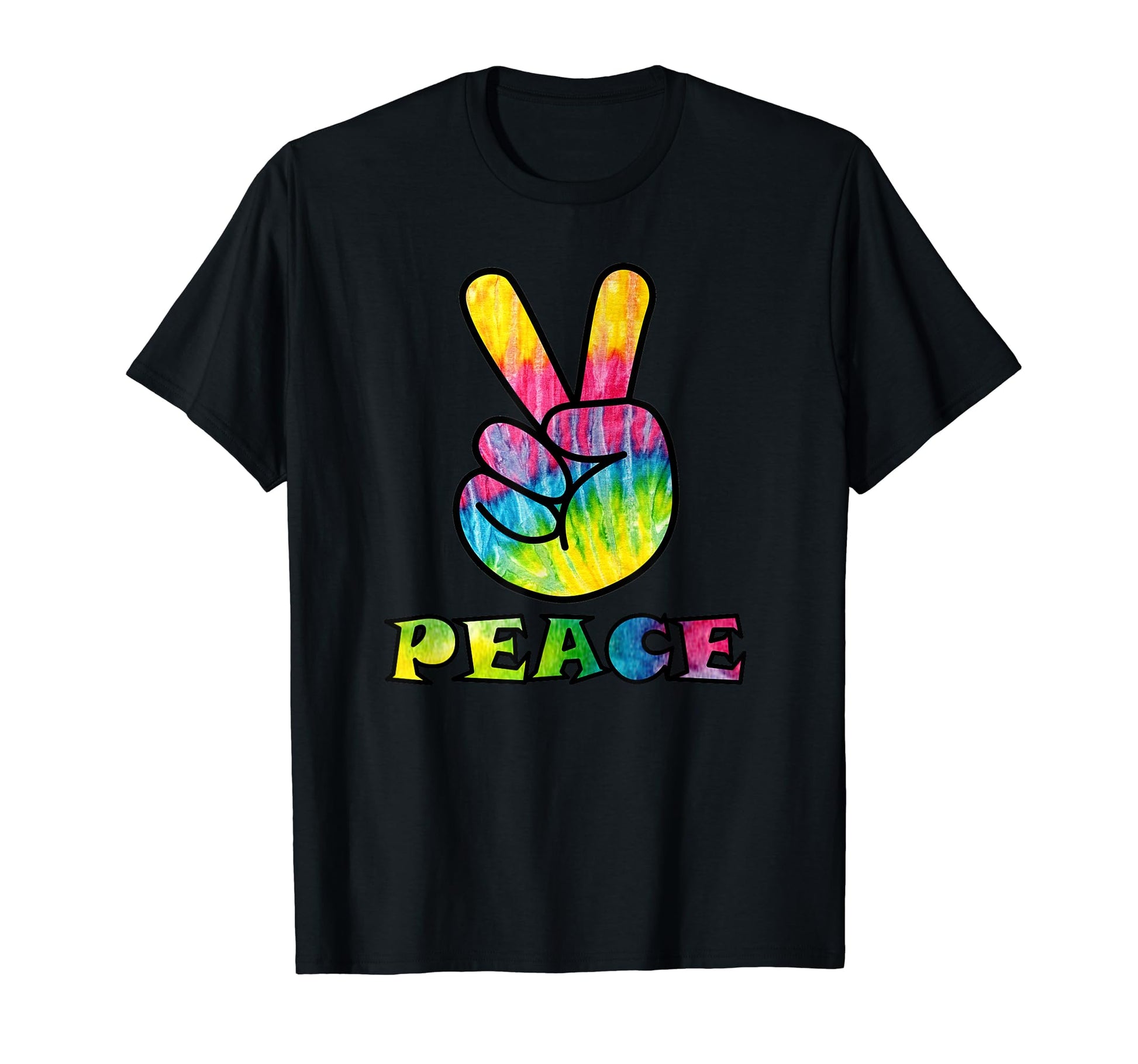Trippy Tie Dye Peace Sign 60S Hippy T-Shirt - Minimalist Print Men Women - T-Shirt, Sweatshirt, Hoodie