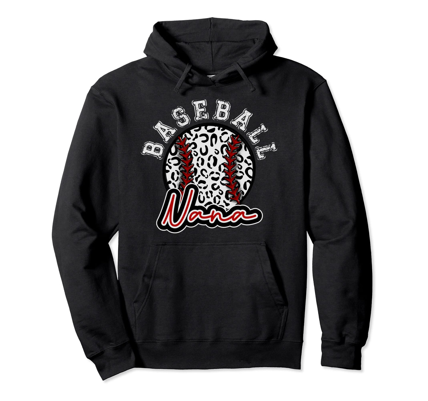 Leopard Cheetah Baseball Nana Womens Hoodie - Streetwear Style Men Women - T-Shirt, Sweatshirt, Hoodie