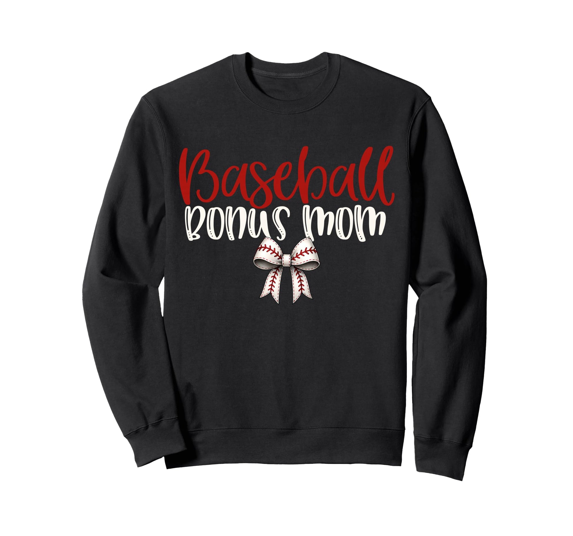 Baseball Bonus Mom Coquette Sweatshirt - Casual Everyday Wear for Adults - T-Shirt, Sweatshirt, Hoodie