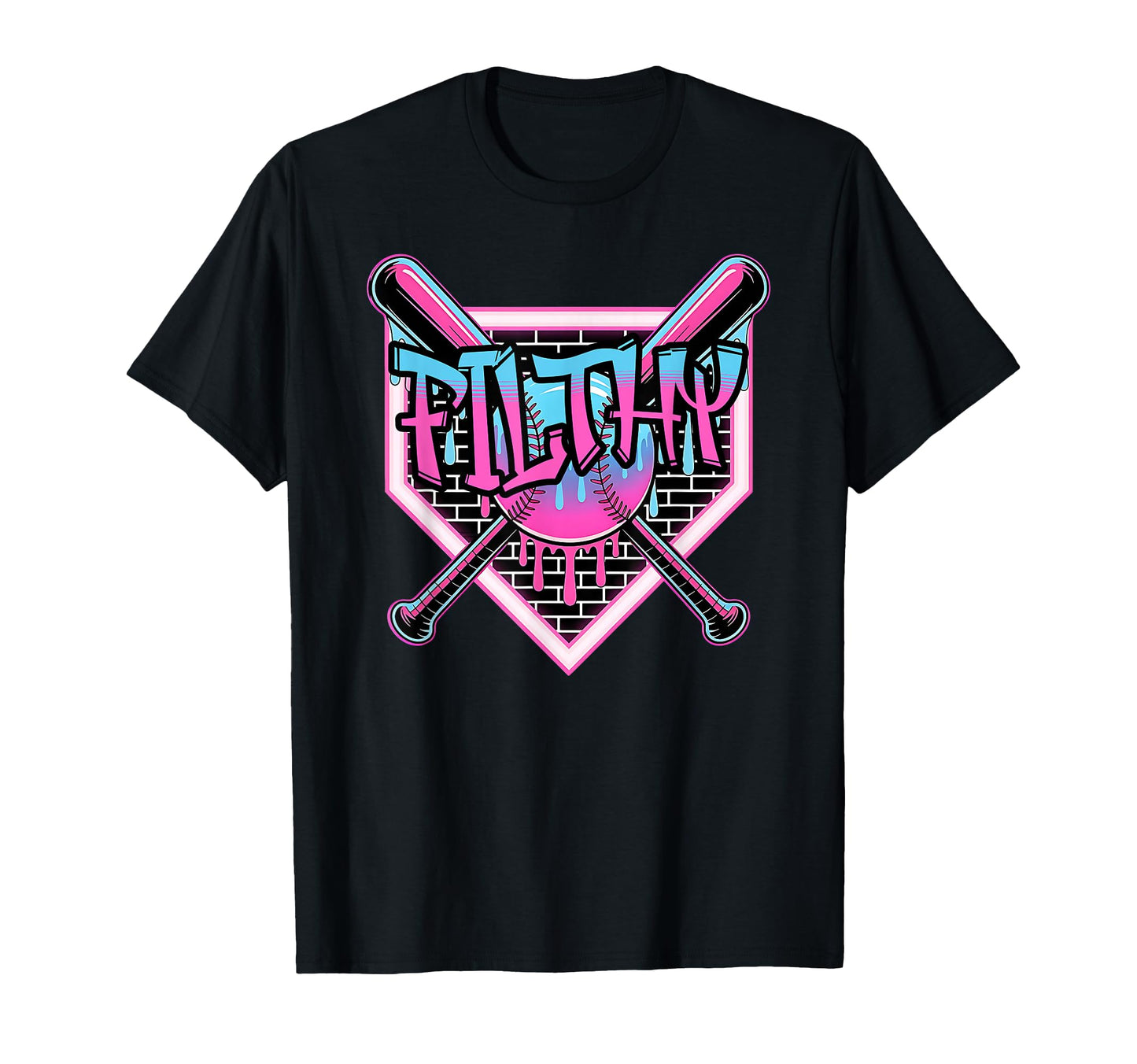 Funny Baseball Ice Cream Drip Pitcher T-Shirt - Novelty Apparel for Adults - T-Shirt, Sweatshirt, Hoodie
