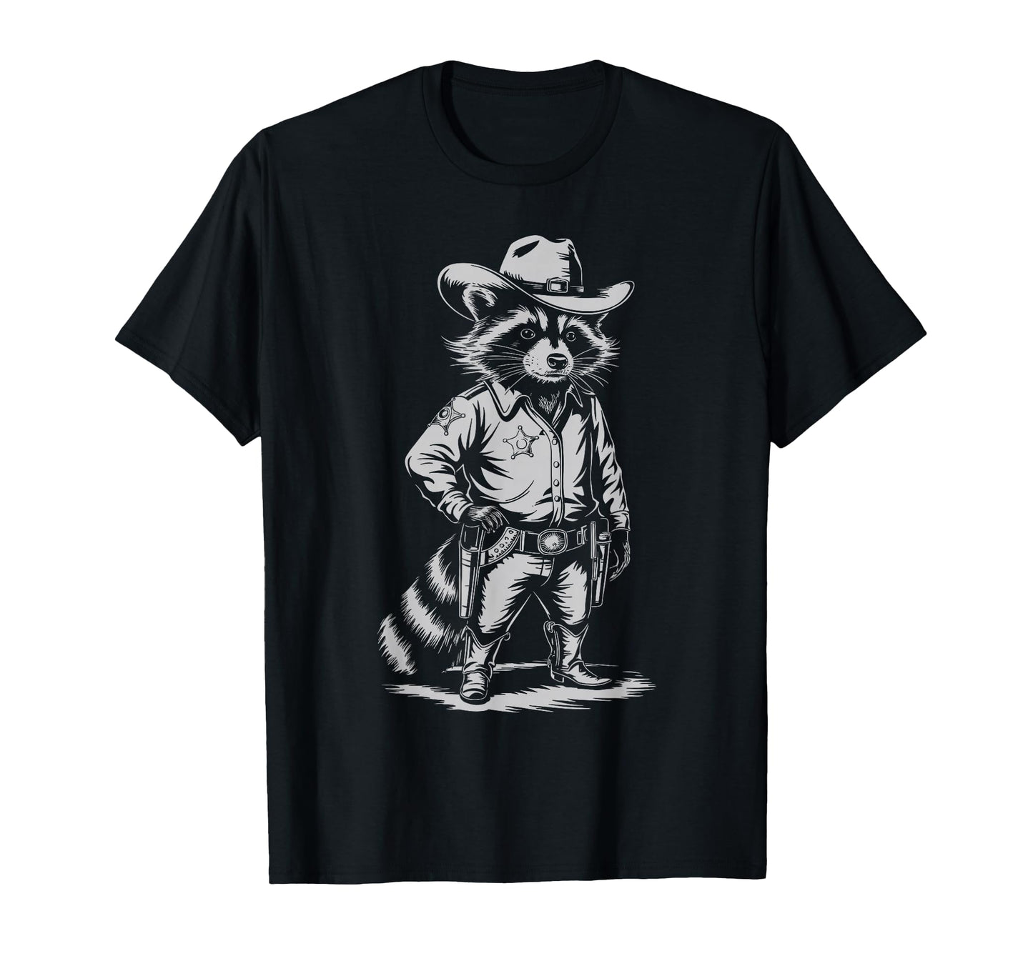 Racoon Trash Panda Cowboy Western Country T-Shirt - Novelty Apparel Unisex - T-Shirt, Sweatshirt, Hoodie