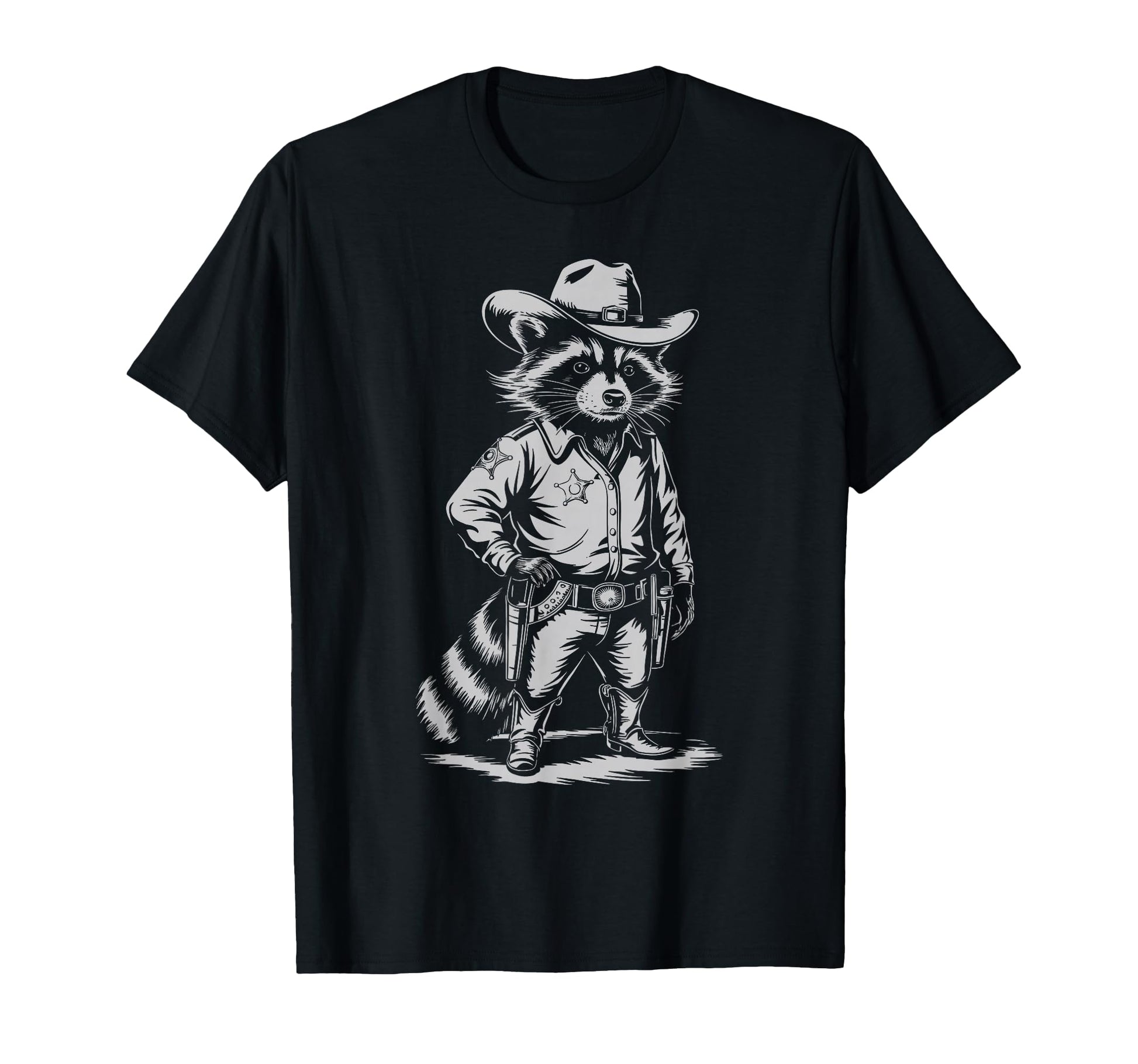 Racoon Trash Panda Cowboy Western Country T-Shirt - Novelty Apparel Unisex - T-Shirt, Sweatshirt, Hoodie