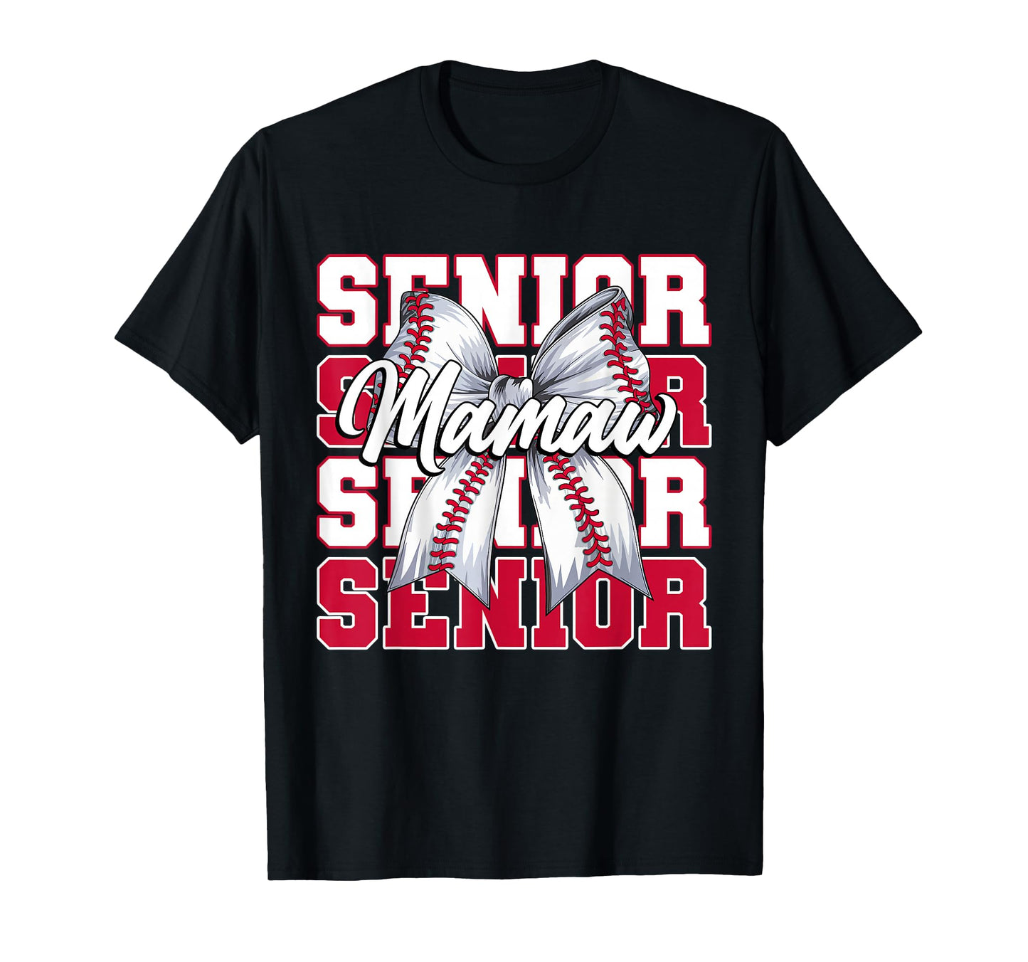 Baseball Mamaw Senior 2026 Coquette T-Shirt - Novelty Apparel for Adults - T-Shirt, Sweatshirt, Hoodie