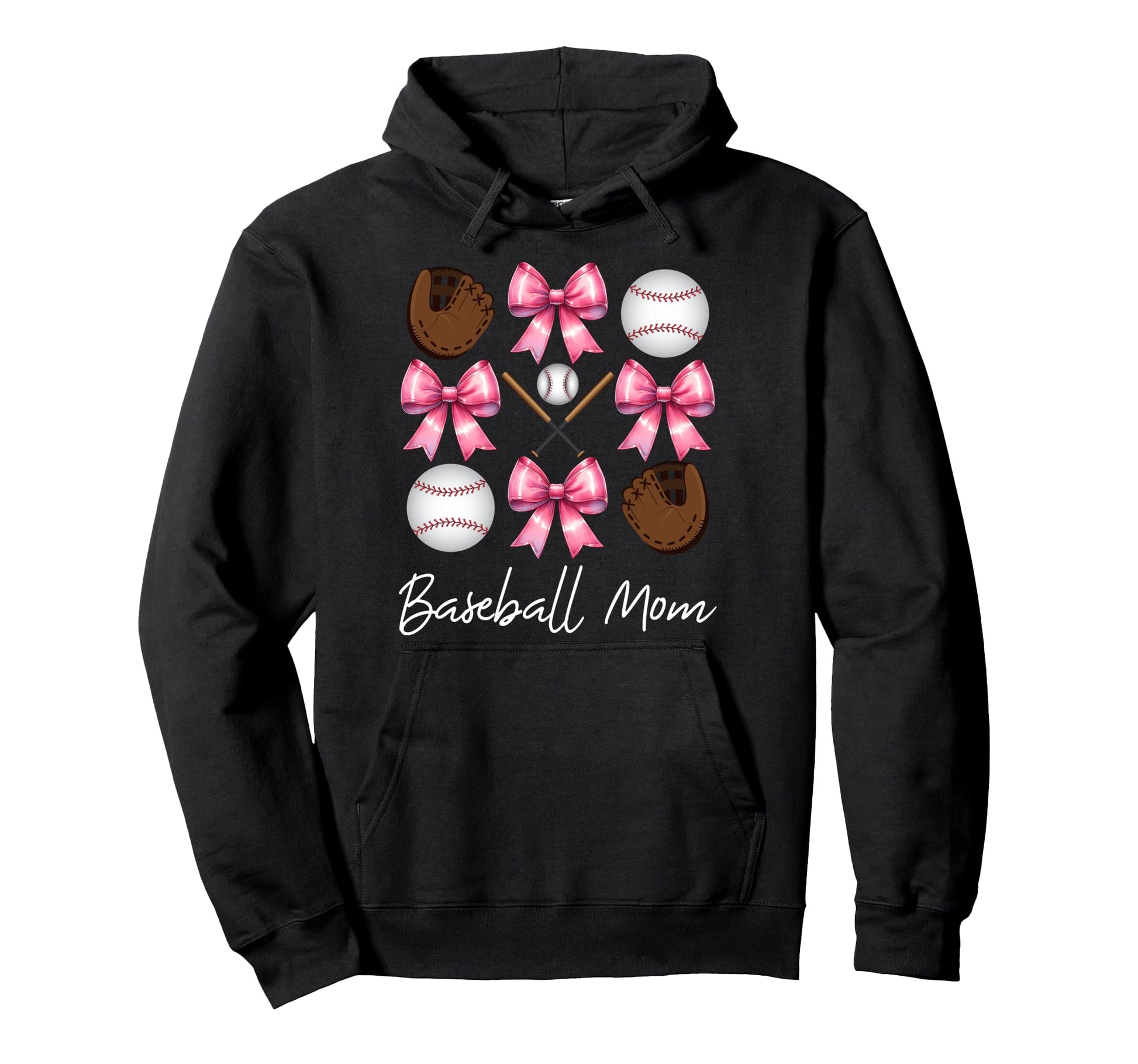 Baseball Mom Baseball Mama Mothers Day Hoodie - Trendy Graphic Men Women - T-Shirt, Sweatshirt, Hoodie