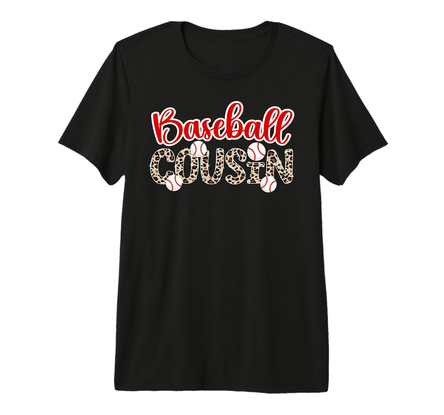 Baseball Cousin Leopard Cousin Baseball T-Shirt - Minimalist Print Unisex - T-Shirt, Sweatshirt, Hoodie