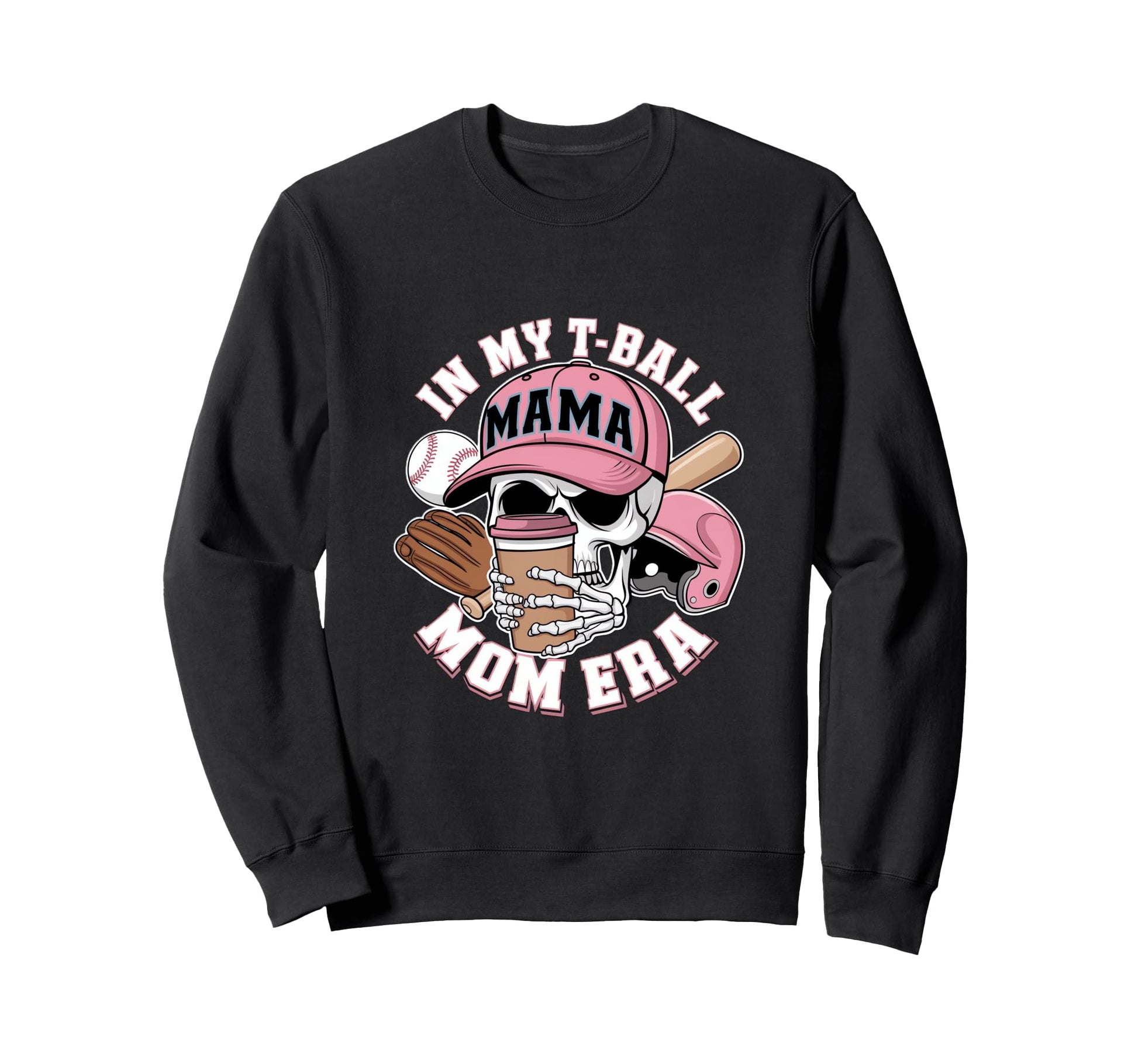 My Ball Mama Mom Era Skull Cap Sweatshirt - Aesthetic Graphic Unisex - T-Shirt, Sweatshirt, Hoodie