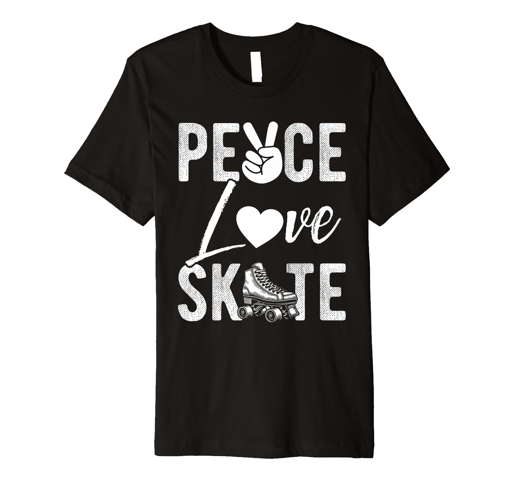 Peace Love Skate Roller Skating Peace Love T-Shirt - Trendy Graphic Unisex - T-Shirt, Sweatshirt, Hoodie