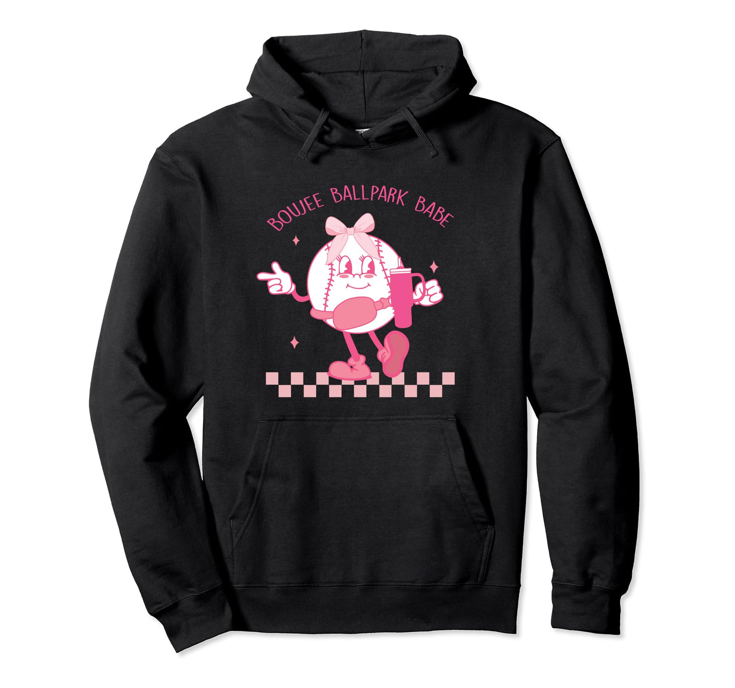 Boujee Ballpark Baseball Babe Coquette Hoodie - Novelty Apparel Men Women - T-Shirt, Sweatshirt, Hoodie