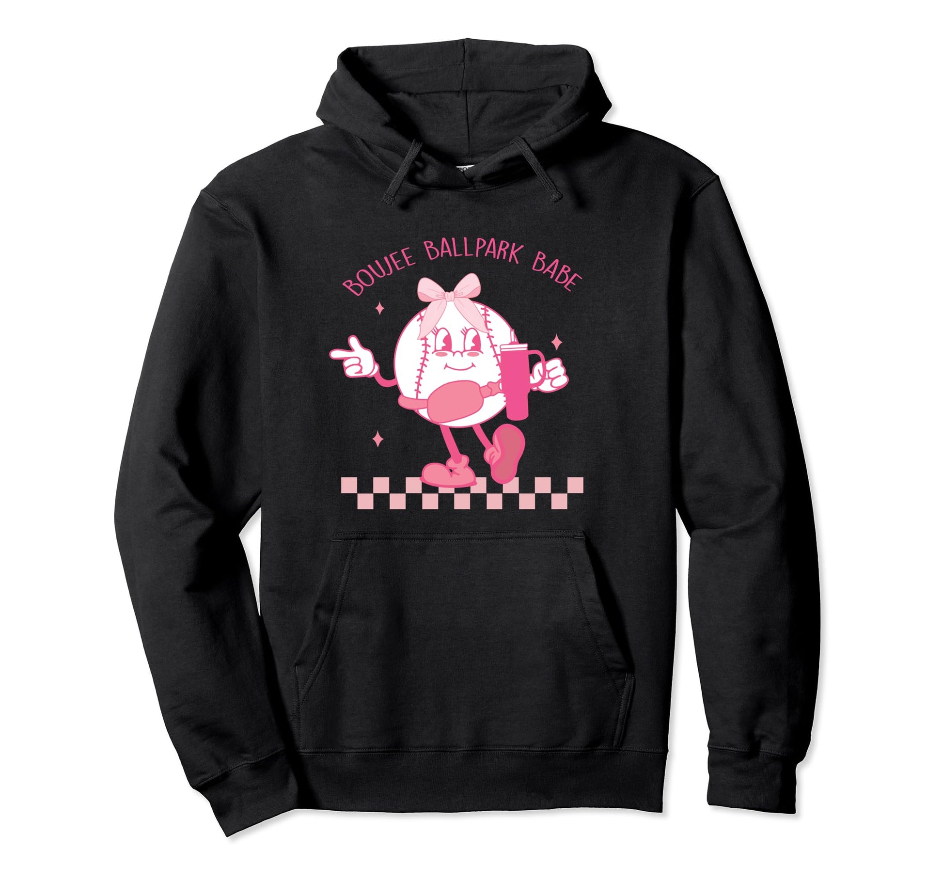 Boujee Ballpark Baseball Babe Coquette Hoodie - Novelty Apparel Men Women - T-Shirt, Sweatshirt, Hoodie
