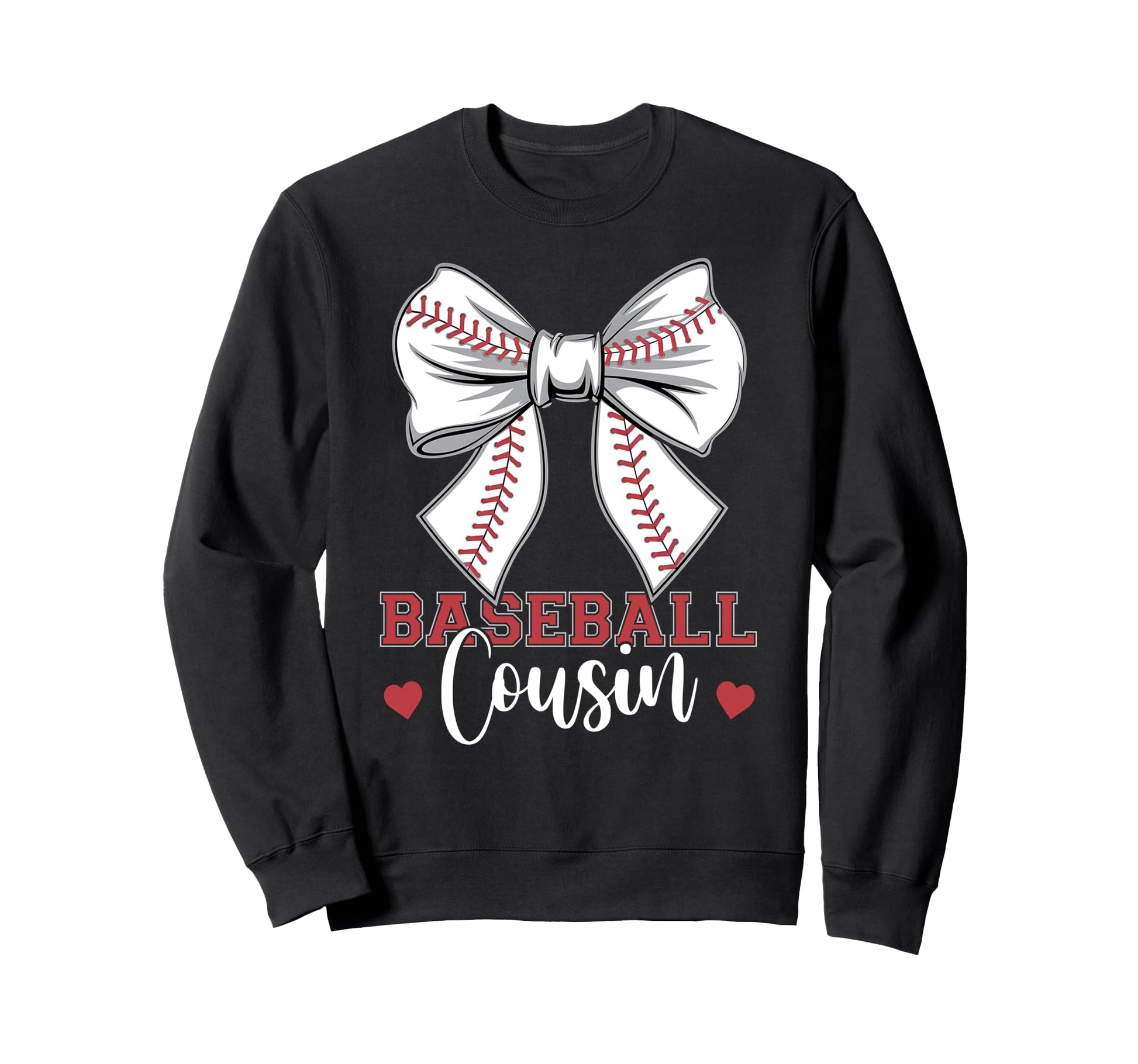 Baseball Cousin Coquette Bow Sweatshirt - Custom Art Print for Adults - T-Shirt, Sweatshirt, Hoodie