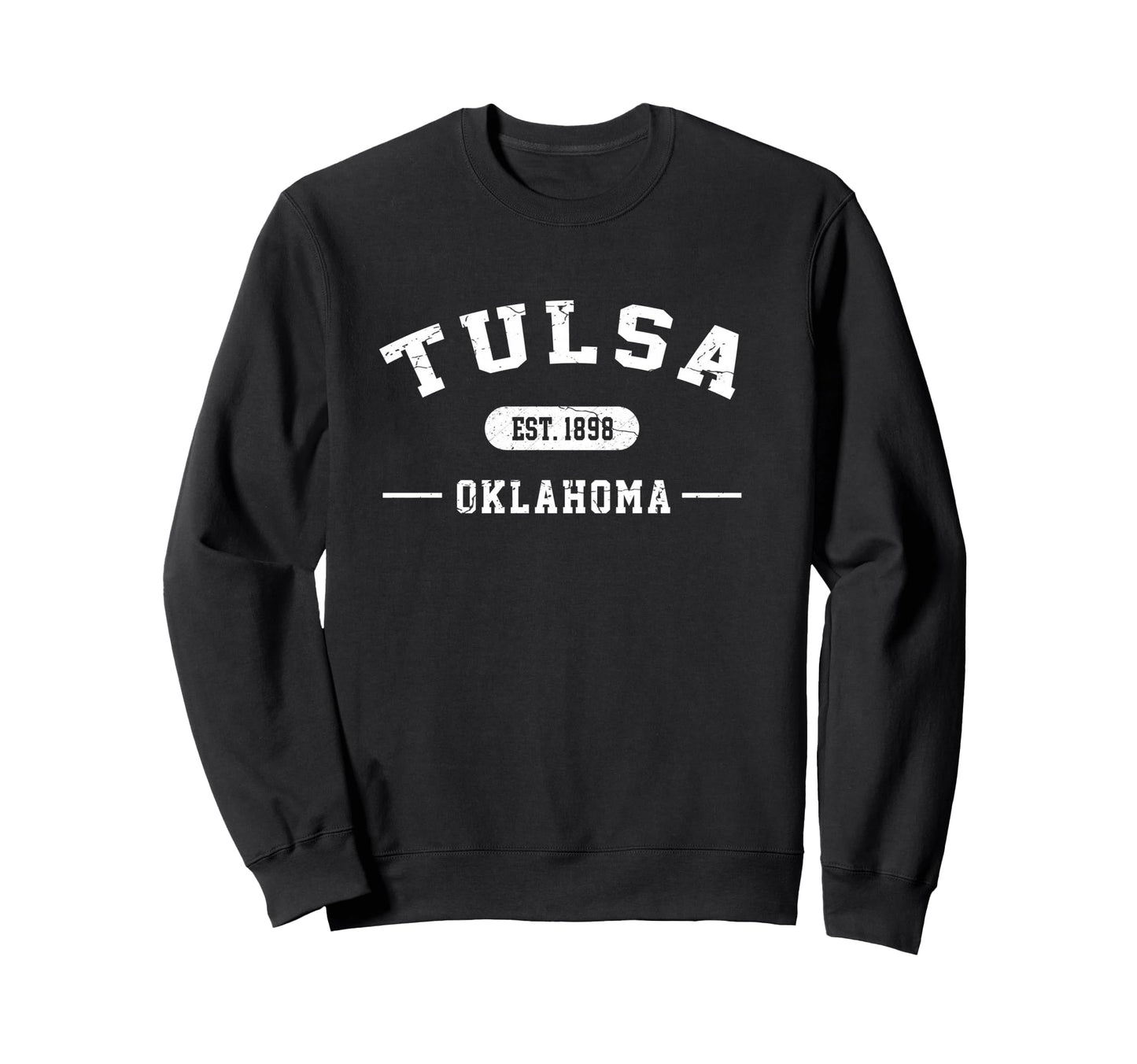 Tulsa Oklahoma Est 1898 Athletic Sweatshirt - Trendy Graphic for Adults - T-Shirt, Sweatshirt, Hoodie