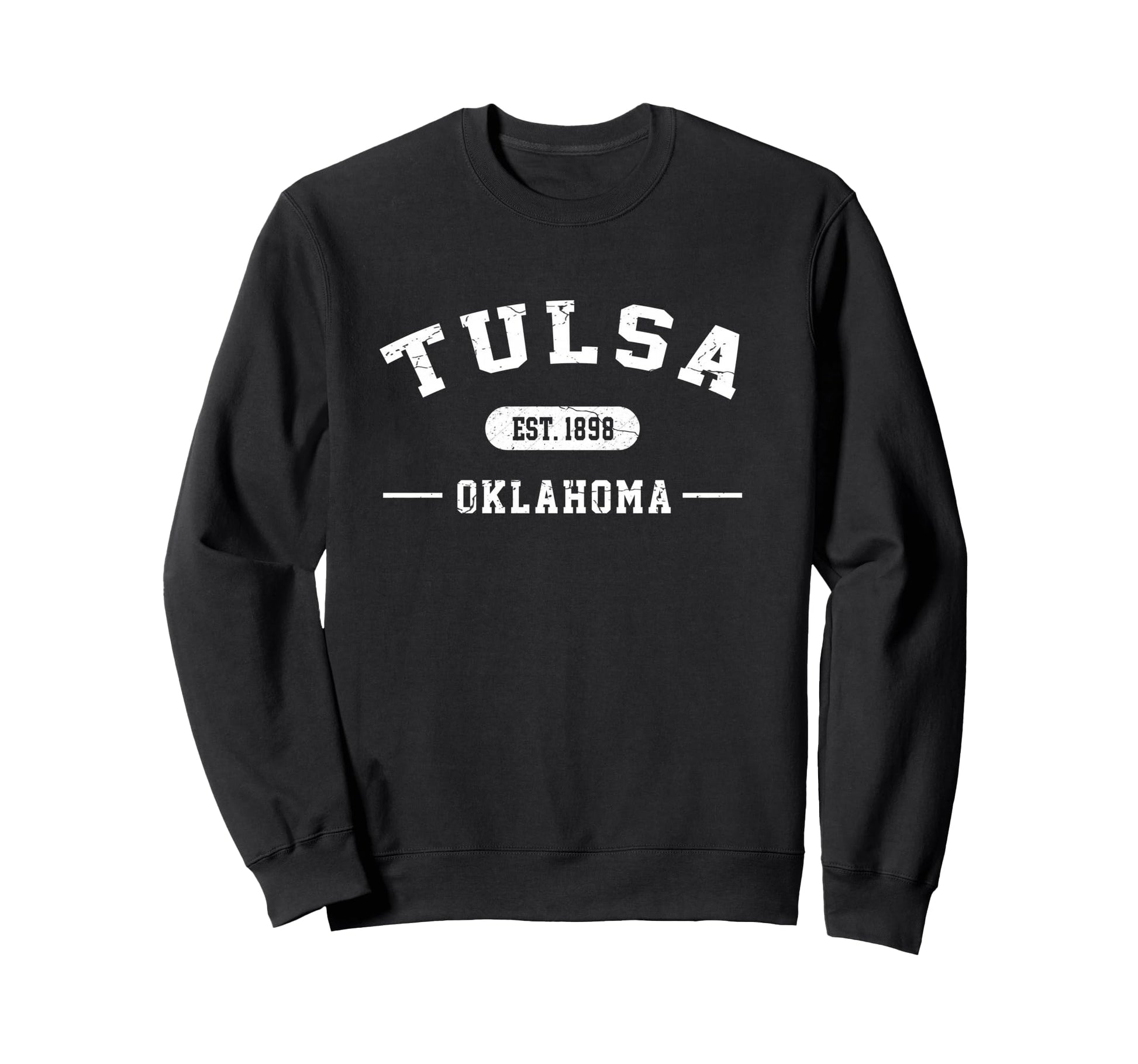 Tulsa Oklahoma Est 1898 Athletic Sweatshirt - Trendy Graphic for Adults - T-Shirt, Sweatshirt, Hoodie