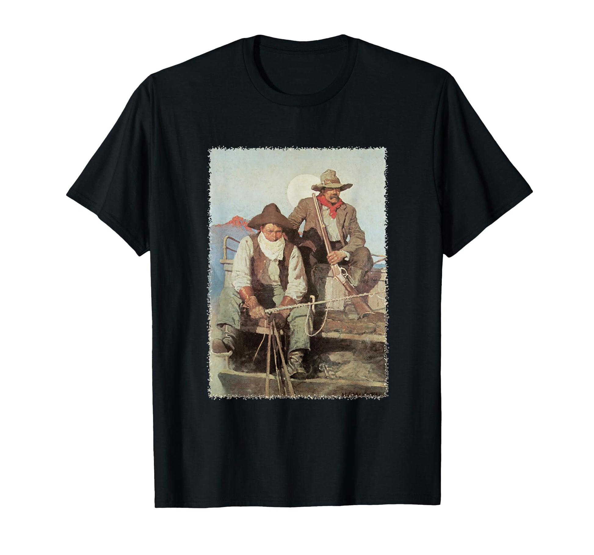 Pay Stage Nc Wyeth Western Cowboys T-Shirt - Novelty Apparel Unisex - T-Shirt, Sweatshirt, Hoodie