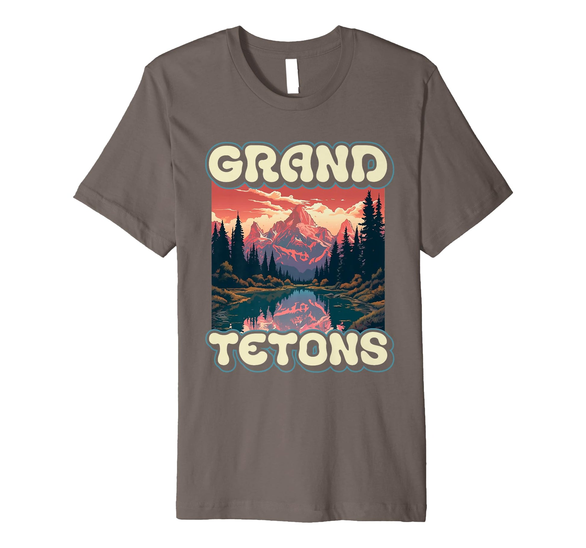 Grand Teton National Park Eighties T-Shirt - Fun Novelty Design Men Women - T-Shirt, Sweatshirt, Hoodie