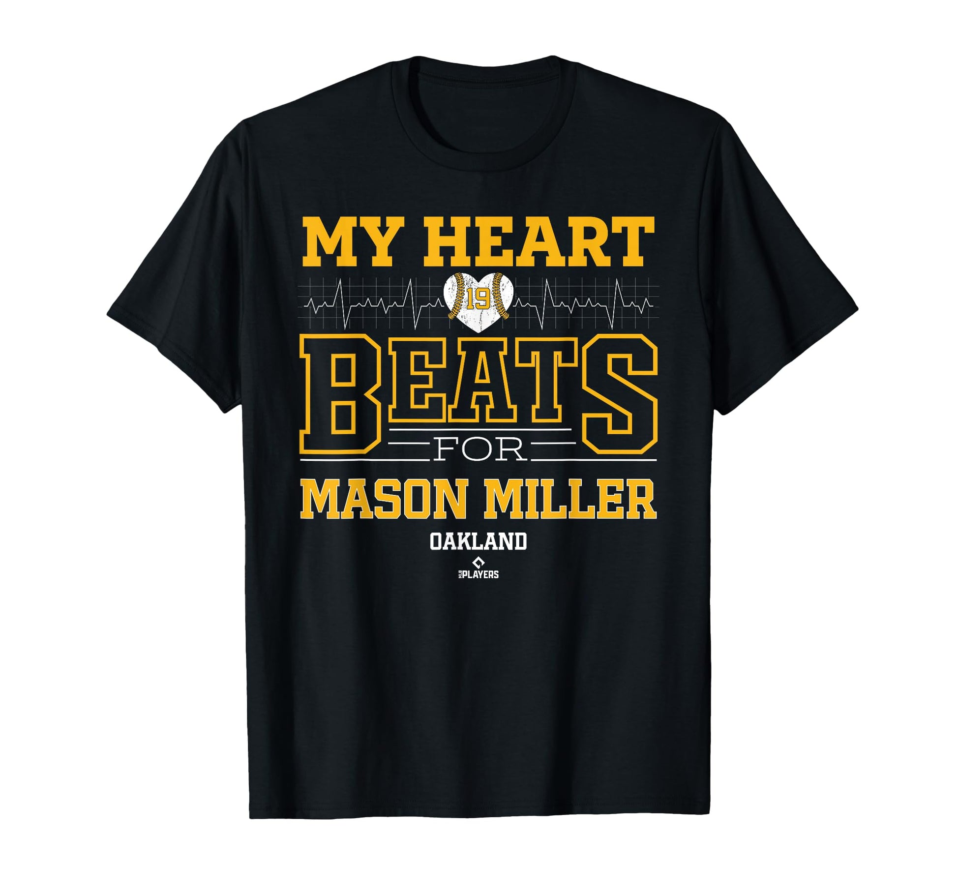 My Heart Beats Mason Miller Oakland T-Shirt - Novelty Apparel for Adults - T-Shirt, Sweatshirt, Hoodie
