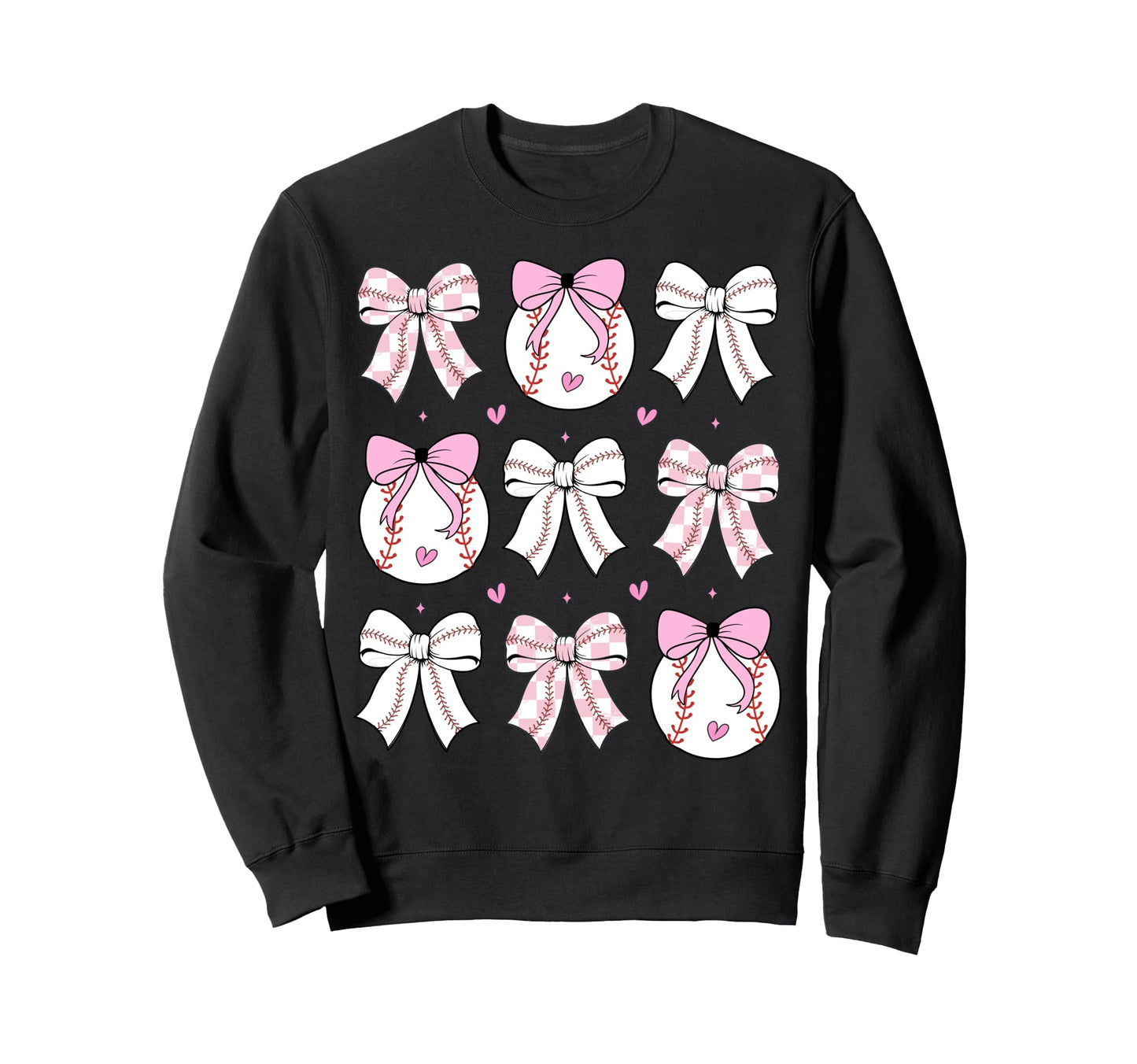 Baseball Mom Bows Baseball Mama Game Sweatshirt - Minimalist Print Unisex - T-Shirt, Sweatshirt, Hoodie