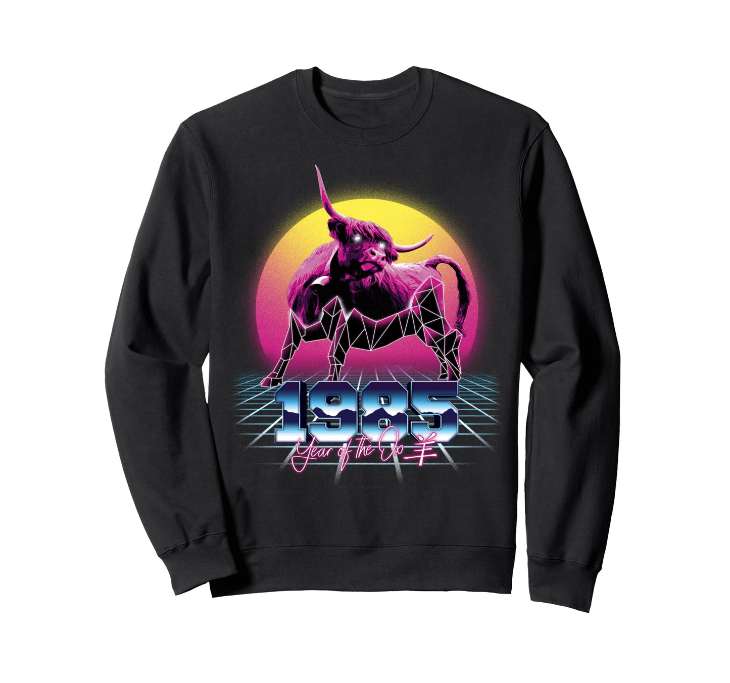 1985 Year Ox 80S Chinese Zodiac Sweatshirt - Fun Novelty Design Men Women - T-Shirt, Sweatshirt, Hoodie