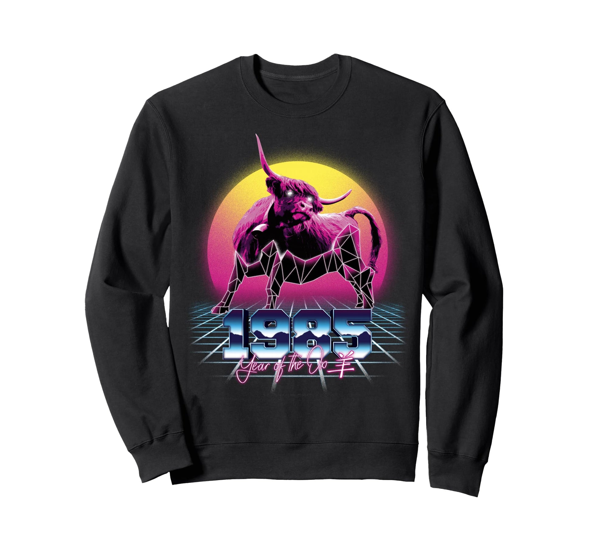 1985 Year Ox 80S Chinese Zodiac Sweatshirt - Fun Novelty Design Men Women - T-Shirt, Sweatshirt, Hoodie