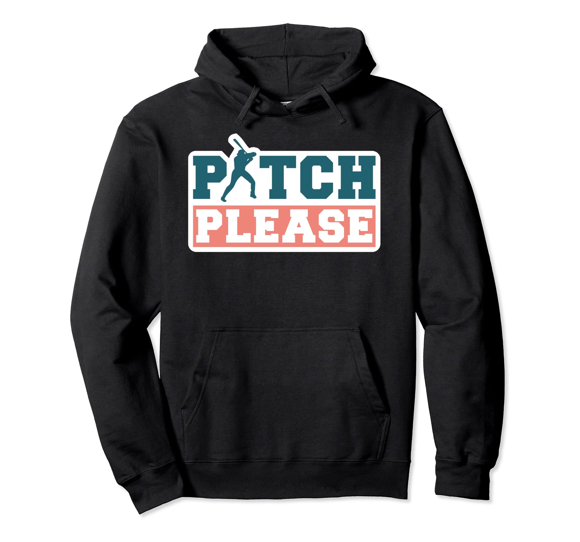 Pitch Please Funny Baseball Player Hoodie - Minimalist Print for Adults - T-Shirt, Sweatshirt, Hoodie