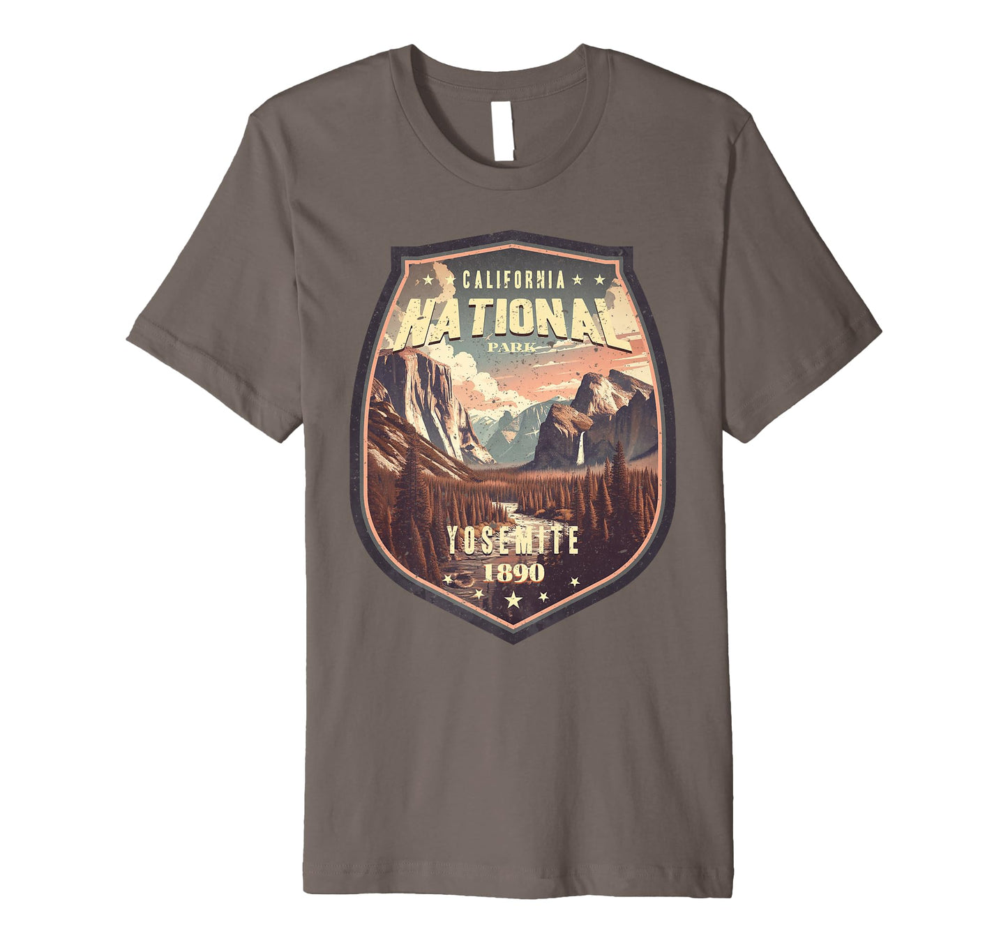 Yosemite National Park Badge T-Shirt - Fun Novelty Design for Adults - T-Shirt, Sweatshirt, Hoodie