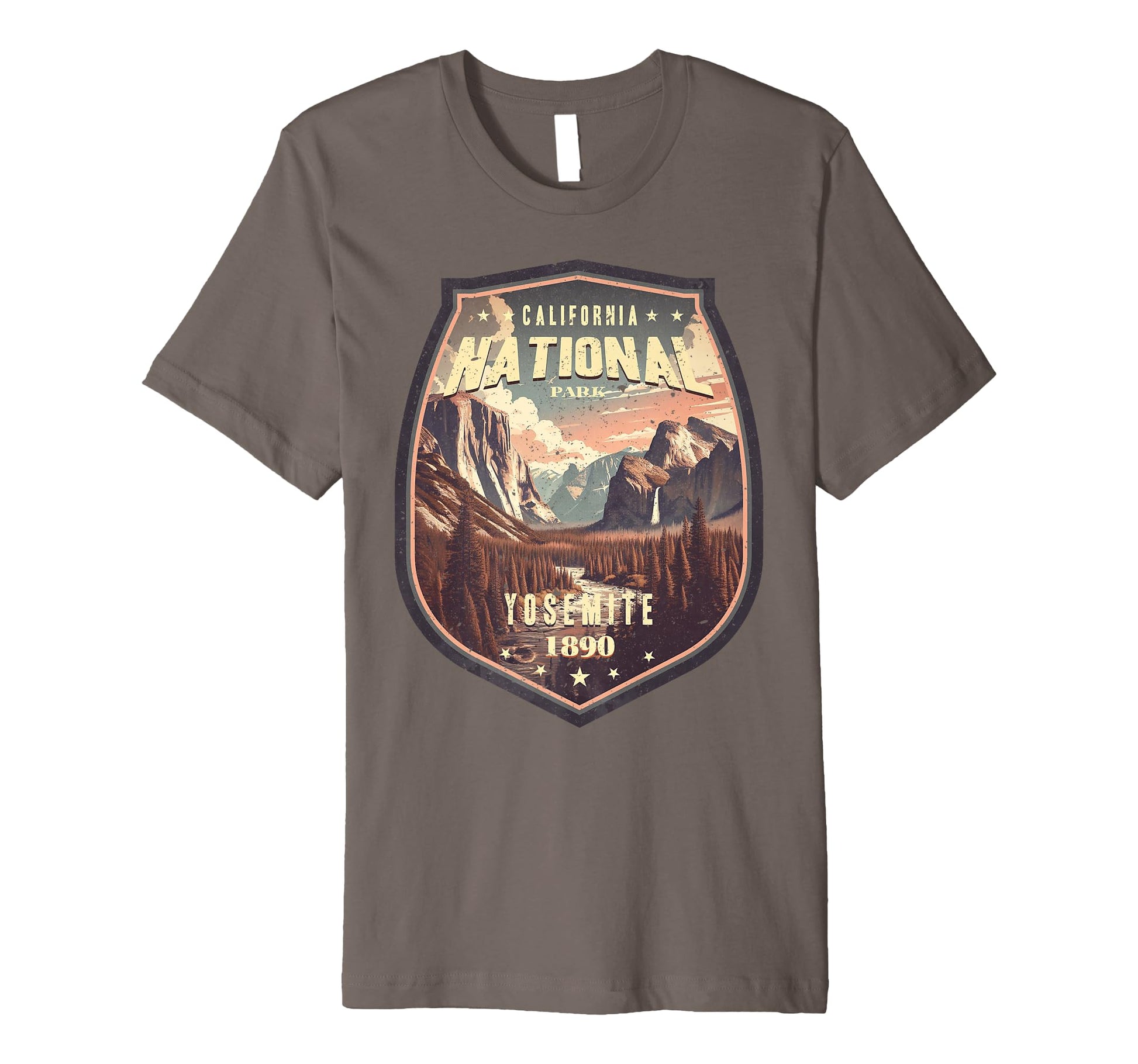 Yosemite National Park Badge T-Shirt - Fun Novelty Design for Adults - T-Shirt, Sweatshirt, Hoodie