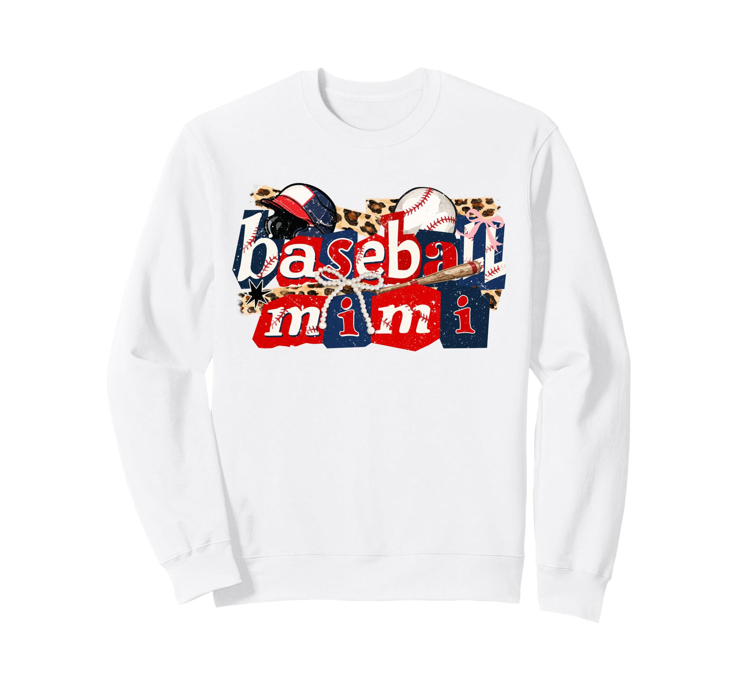 Baseball Mimi Coquette Bow Baseball Sweatshirt - Novelty Apparel Men Women - T-Shirt, Sweatshirt, Hoodie