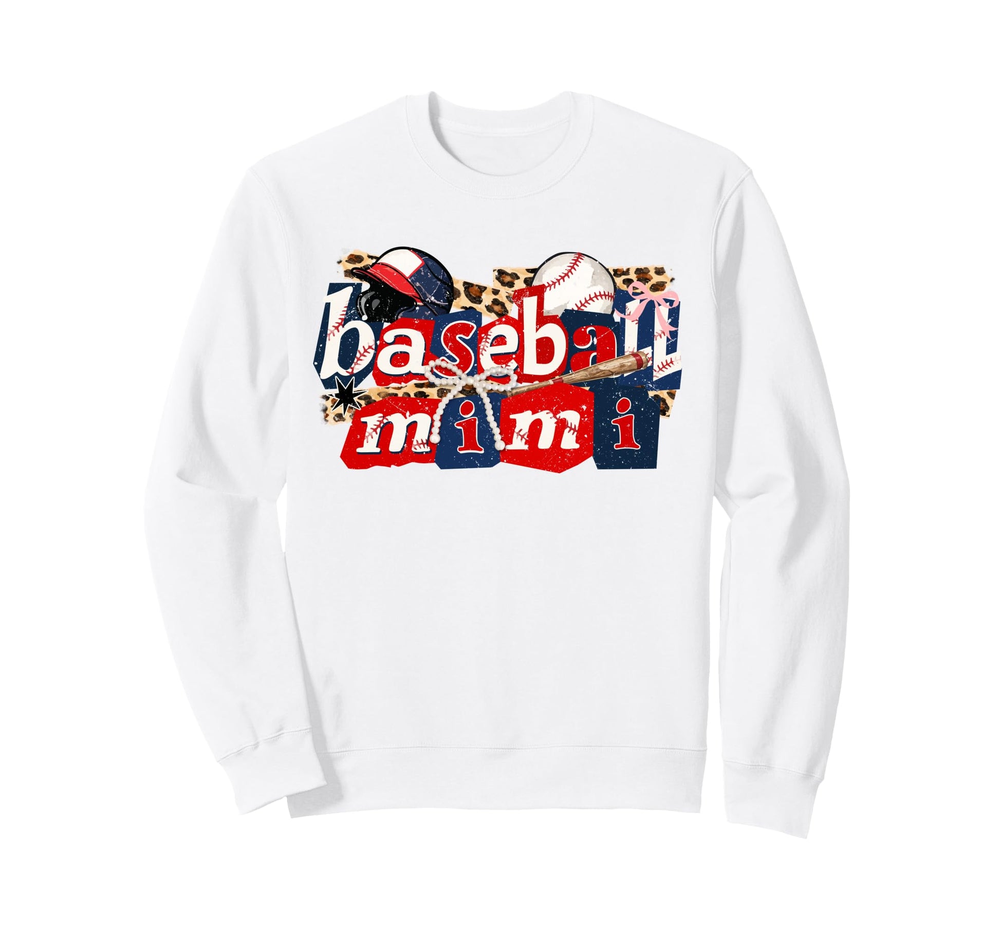 Baseball Mimi Coquette Bow Baseball Sweatshirt - Novelty Apparel Men Women - T-Shirt, Sweatshirt, Hoodie