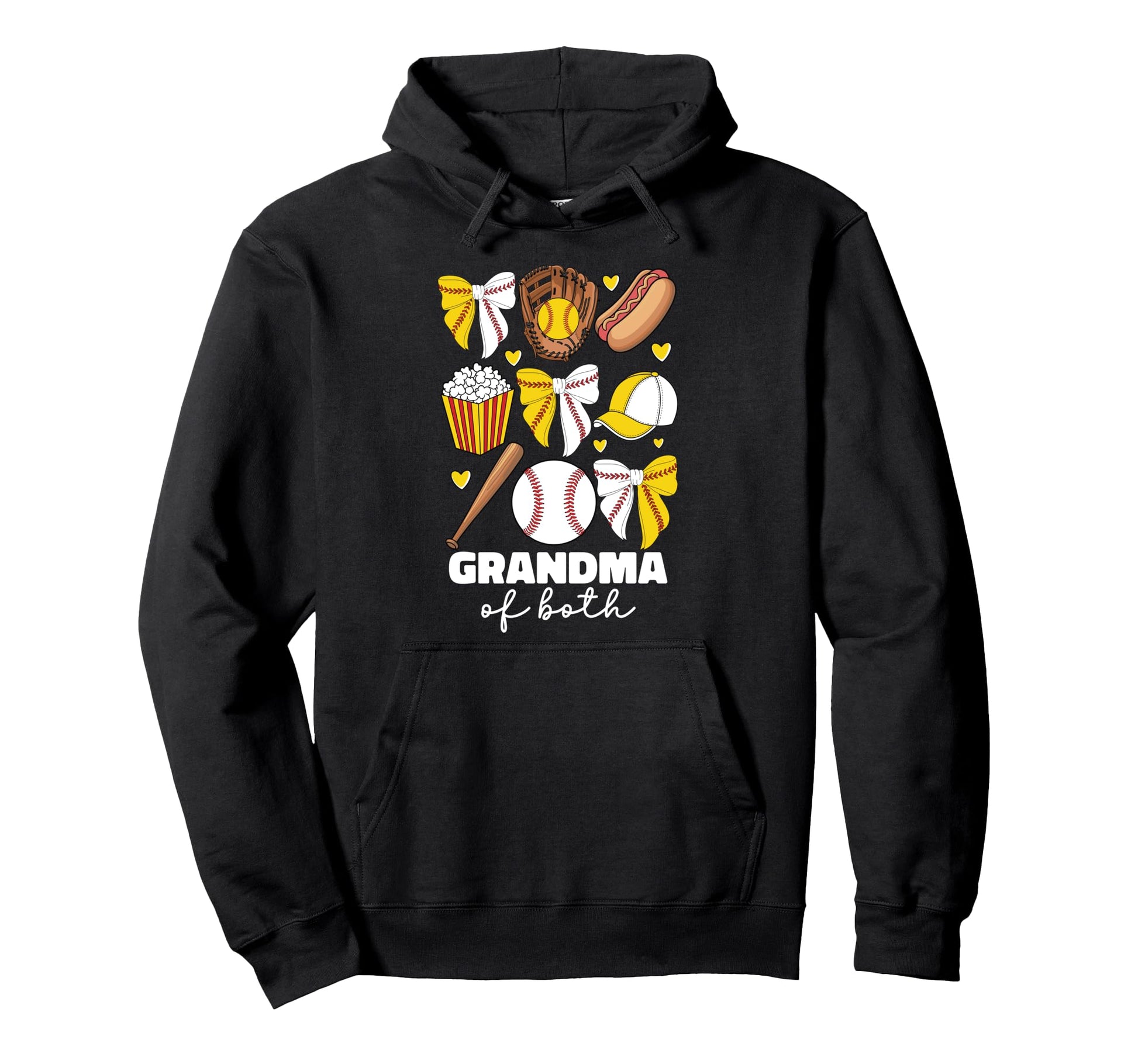 Grandma Both Baseball And Softball Hoodie - Aesthetic Graphic Unisex - T-Shirt, Sweatshirt, Hoodie