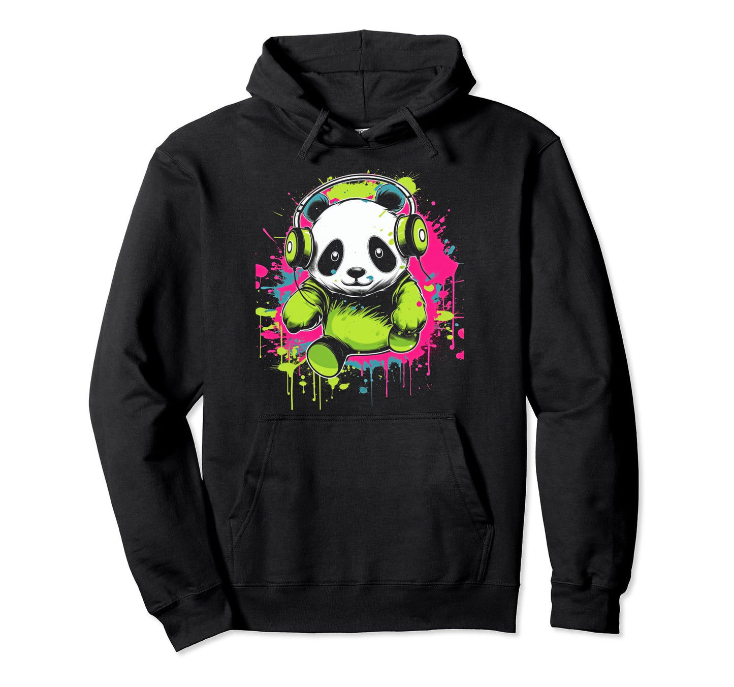 Kawaii Panda Dj Japanese Edm Y2K Hoodie - Graphic Print Men Women - T-Shirt, Sweatshirt, Hoodie