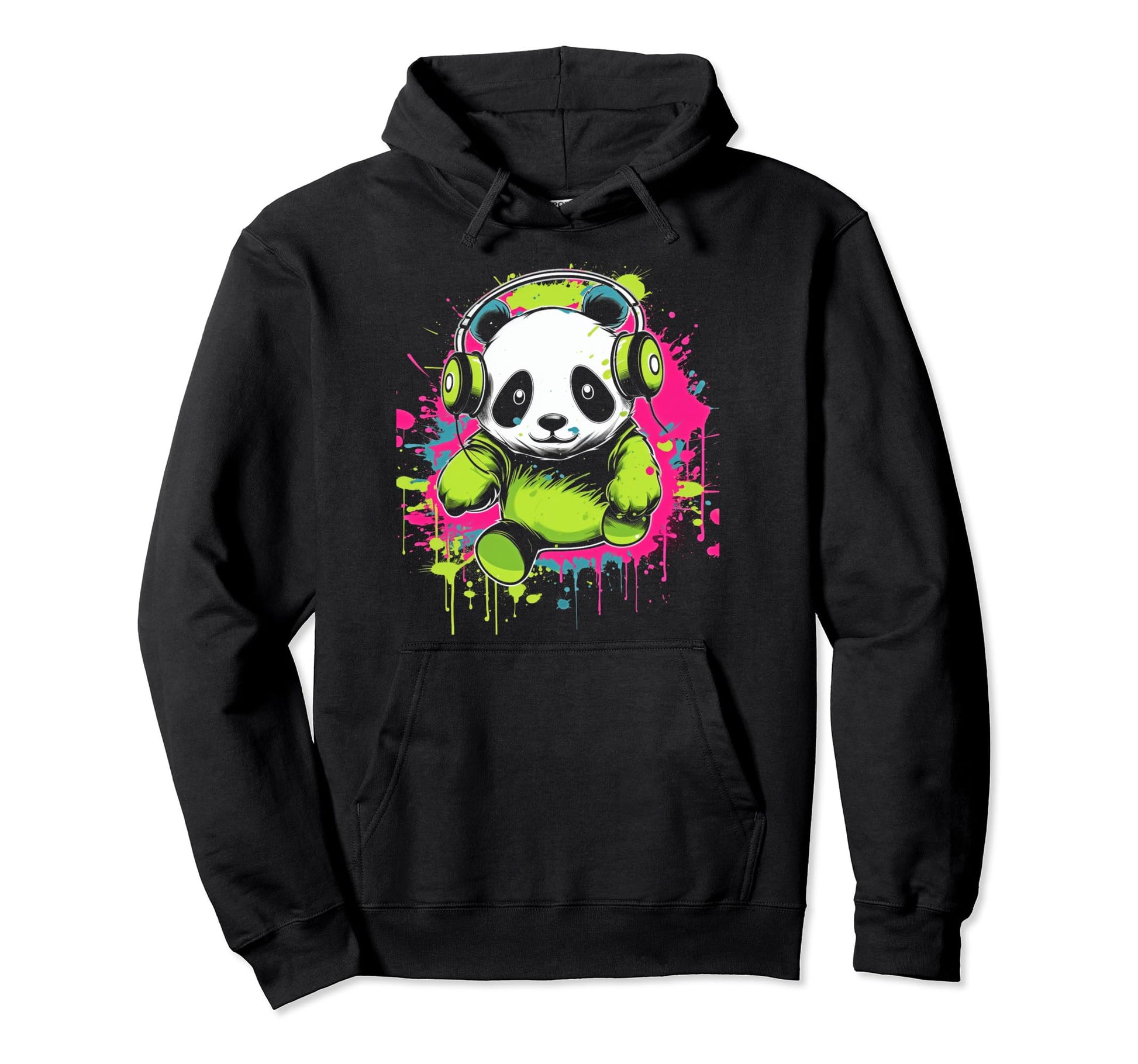 Kawaii Panda Dj Japanese Edm Y2K Hoodie - Graphic Print Men Women - T-Shirt, Sweatshirt, Hoodie