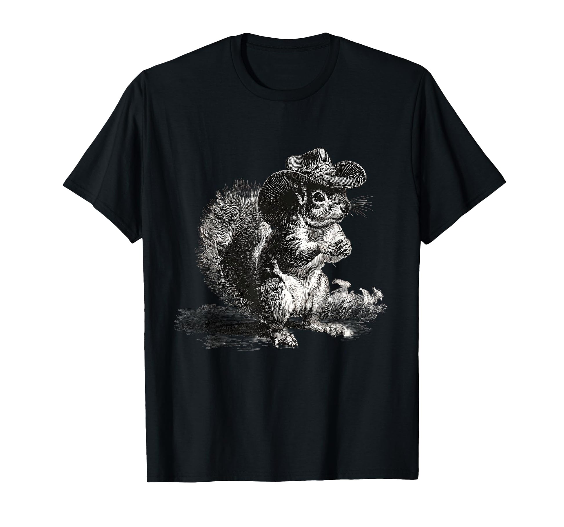 Squirrel Cowboy Rodeo Cowgirl T-Shirt - Casual Everyday Wear for Adults - T-Shirt, Sweatshirt, Hoodie