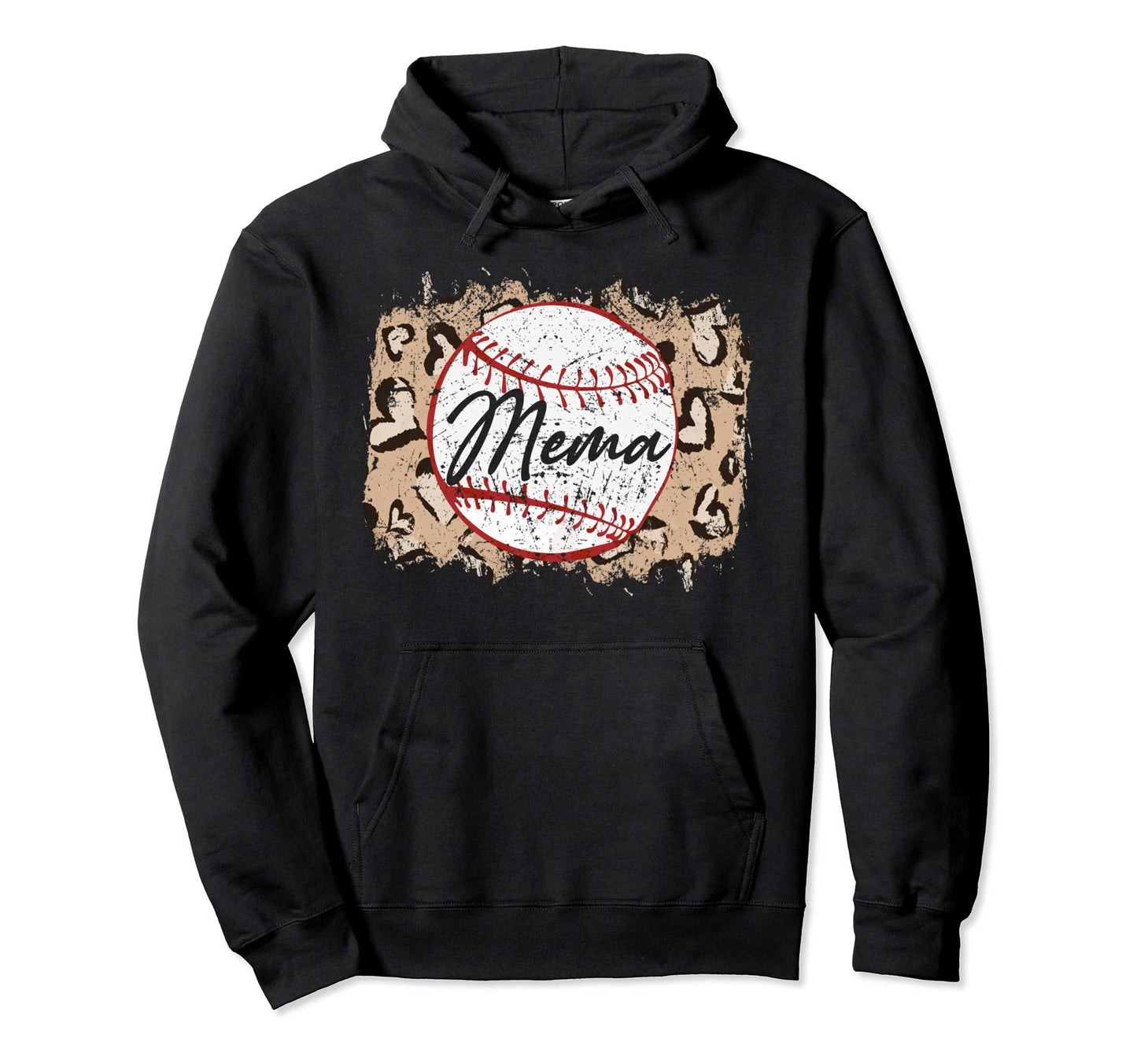 Baseball Mema Leopard Baseball Lovers Hoodie - Custom Art Print Unisex - T-Shirt, Sweatshirt, Hoodie