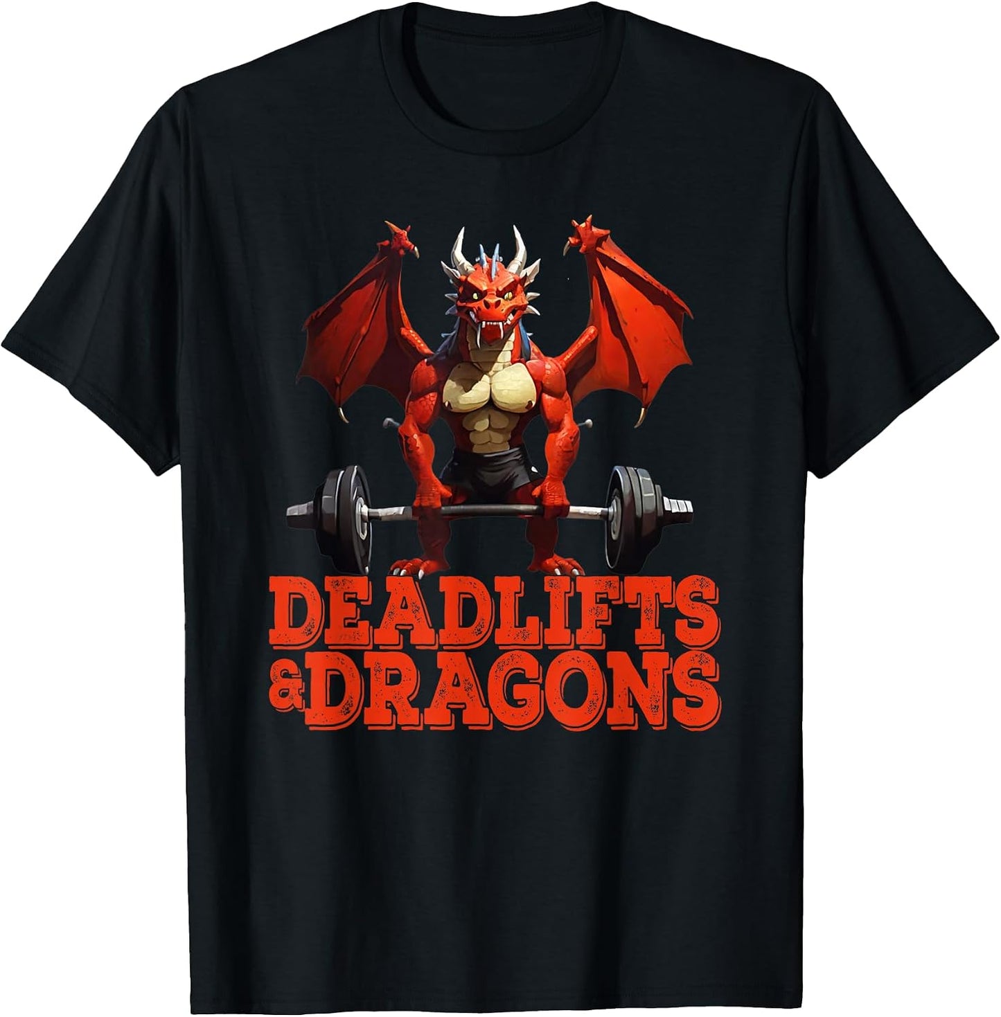 Deadlifts Dragons RPG Workout Gym - Adult & Kids T-Shirts, Sweatshirts & Hoodies apparel design preview 1