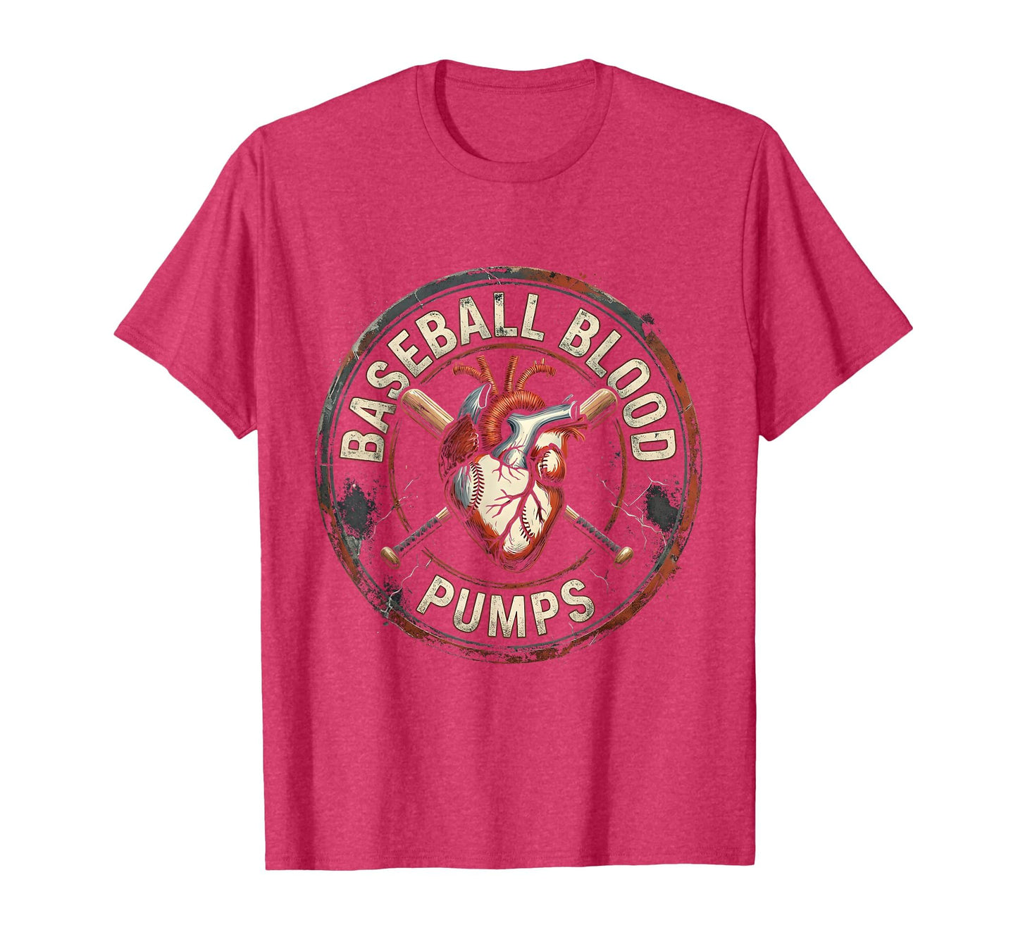 Baseball Blood Pumps Passionate Fan T-Shirt - Custom Art Print for Adults - T-Shirt, Sweatshirt, Hoodie