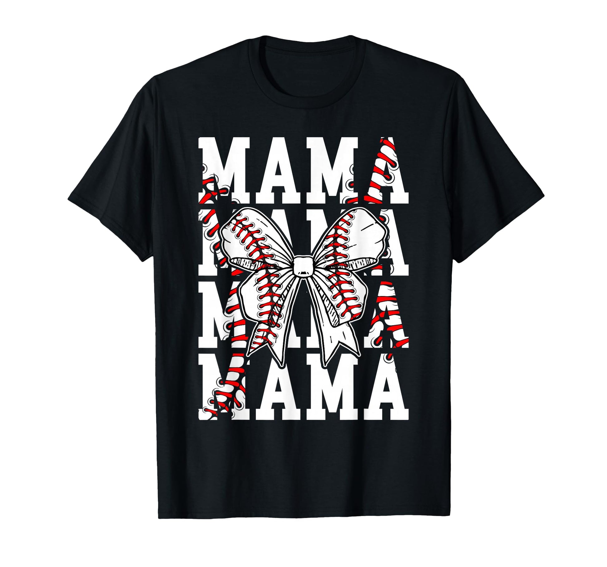 Baseball Mama Coquette Bow T-Shirt - Unique Graphic Men Women - T-Shirt, Sweatshirt, Hoodie