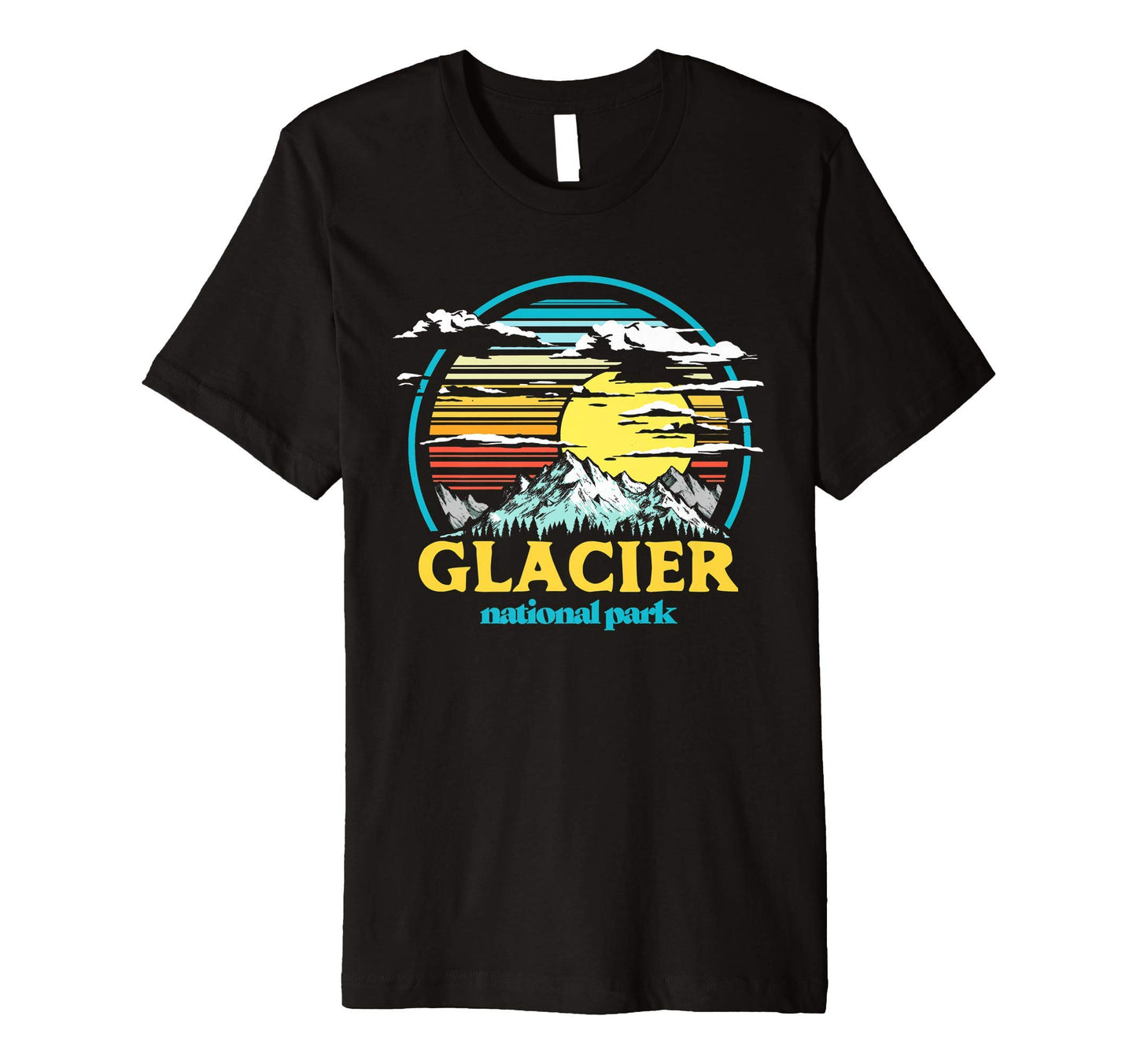 Glacier National Park 80S Mountains T-Shirt - Streetwear Style for Adults - T-Shirt, Sweatshirt, Hoodie