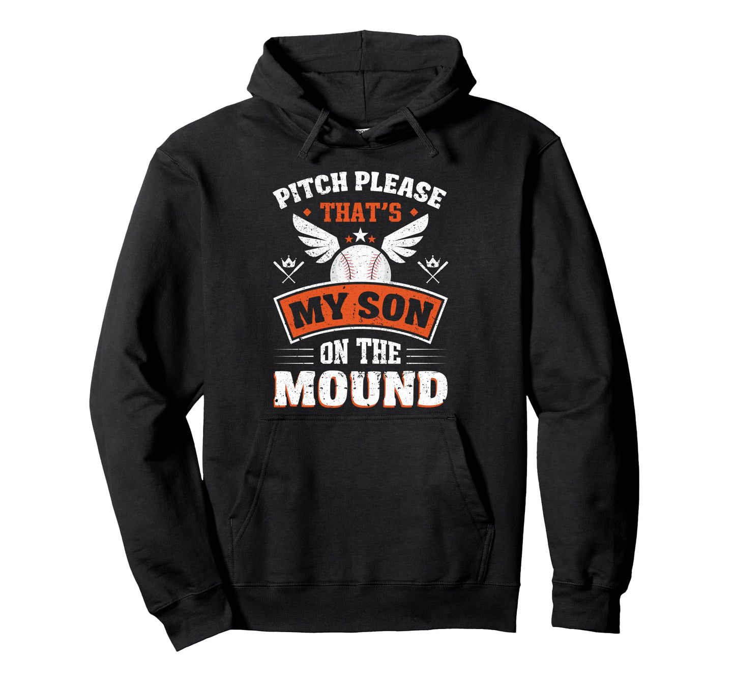 Pitch Please Thats My Son Mound Baseball Hoodie - Graphic Print for Adults - T-Shirt, Sweatshirt, Hoodie