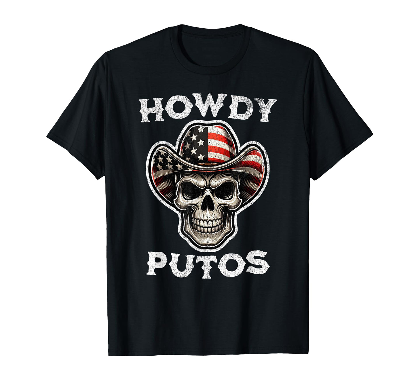 Yeehaw Spirit Howdy Cowboy Skull T-Shirt - Minimalist Print Unisex - T-Shirt, Sweatshirt, Hoodie