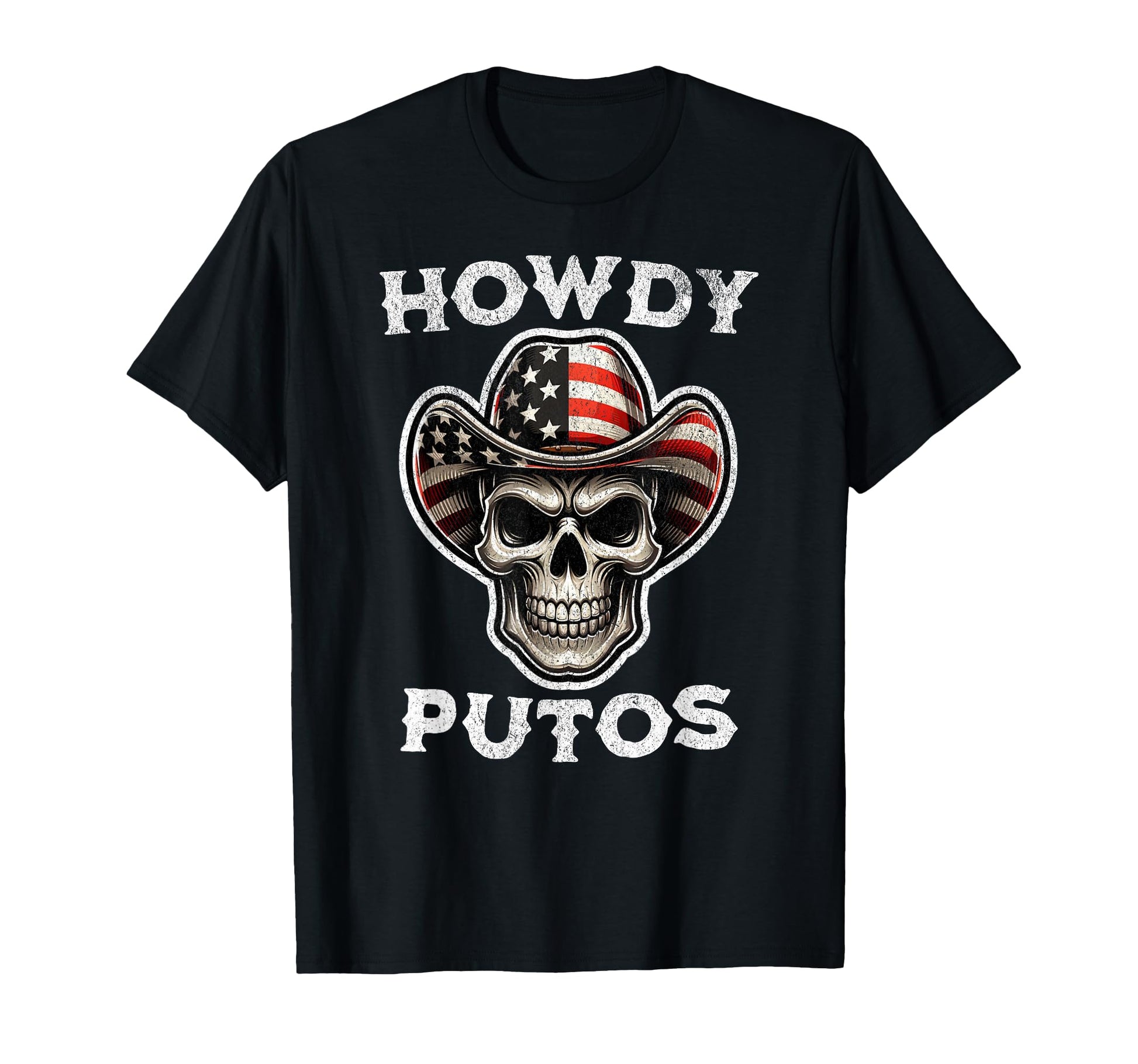 Yeehaw Spirit Howdy Cowboy Skull T-Shirt - Minimalist Print Unisex - T-Shirt, Sweatshirt, Hoodie