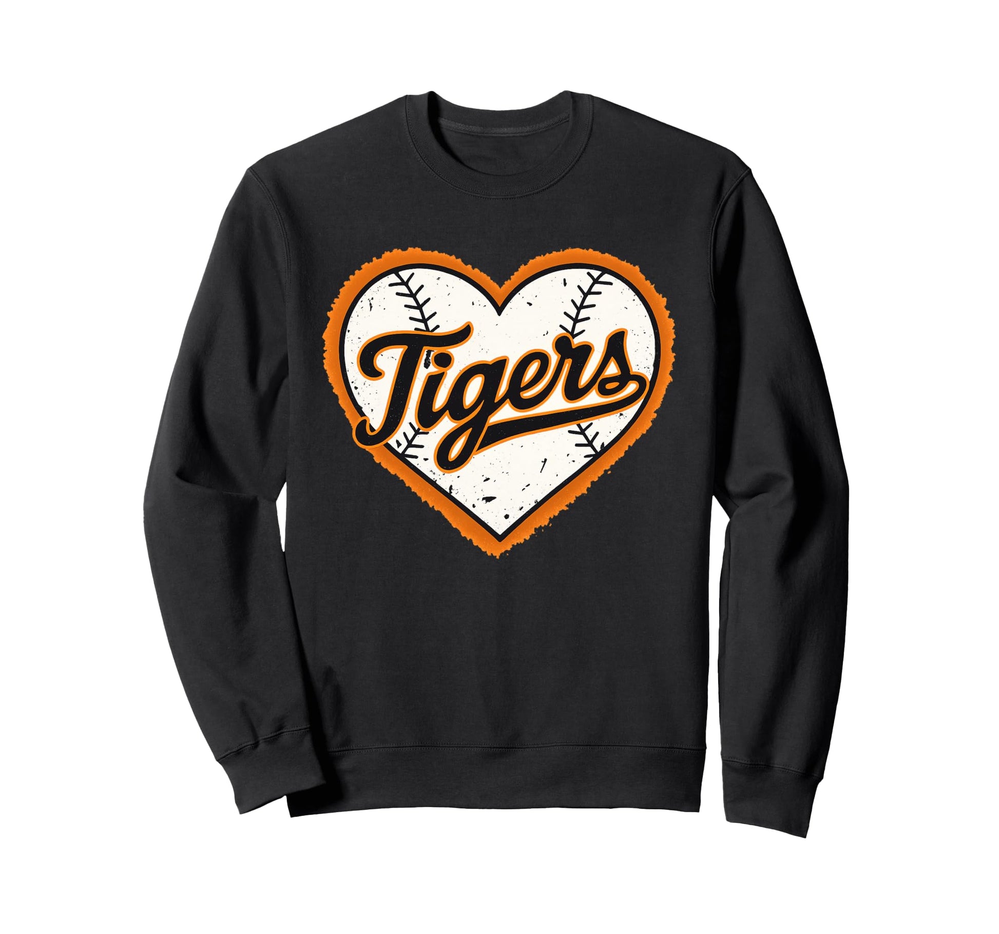 Tigers Baseball Heart Fans Sports Sweatshirt - Aesthetic Graphic Men Women - T-Shirt, Sweatshirt, Hoodie