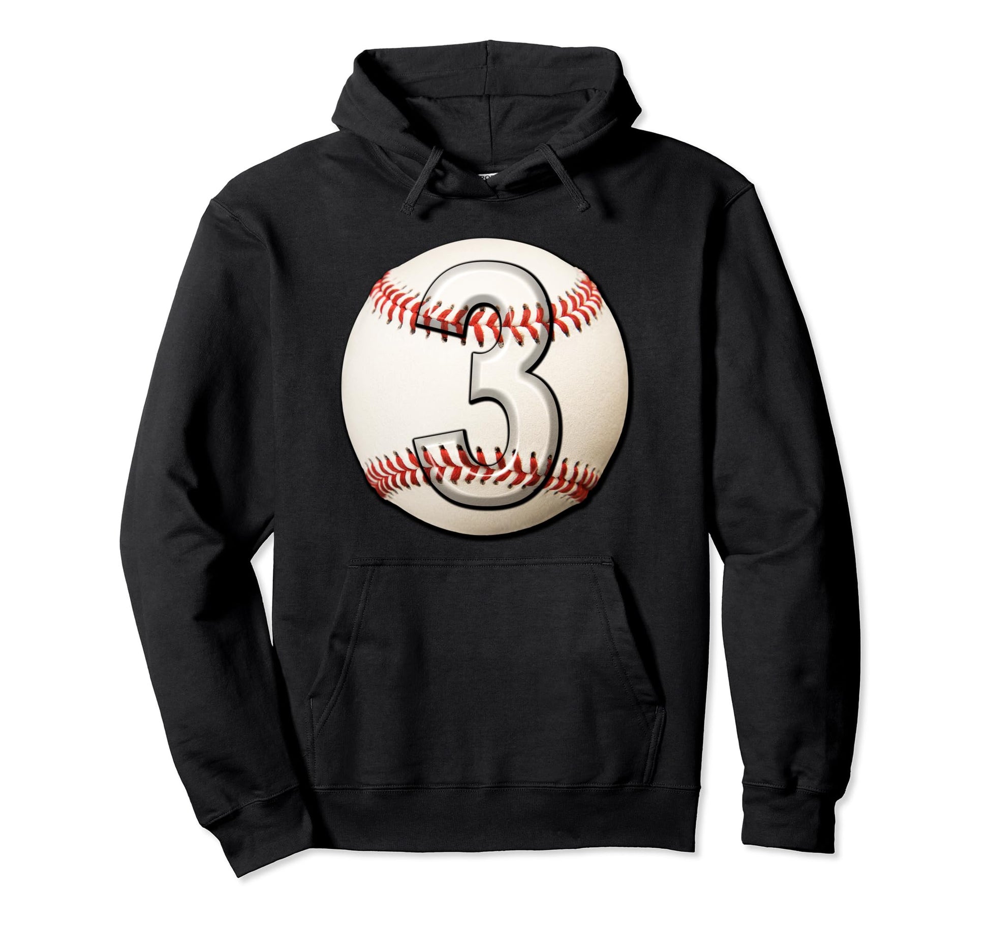 3 Years Old Baseball Themed 3Rd Hoodie - Custom Art Print Men Women - T-Shirt, Sweatshirt, Hoodie
