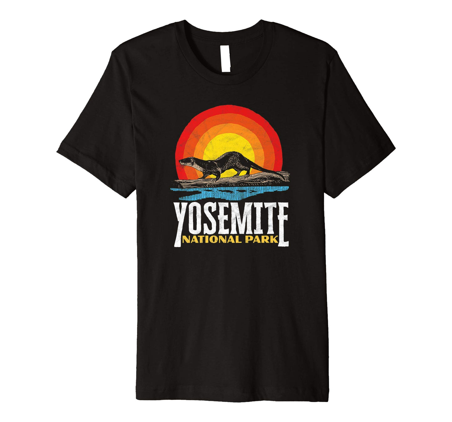 River Otter Yosemite National Park 80S T-Shirt - Graphic Print for Adults - T-Shirt, Sweatshirt, Hoodie