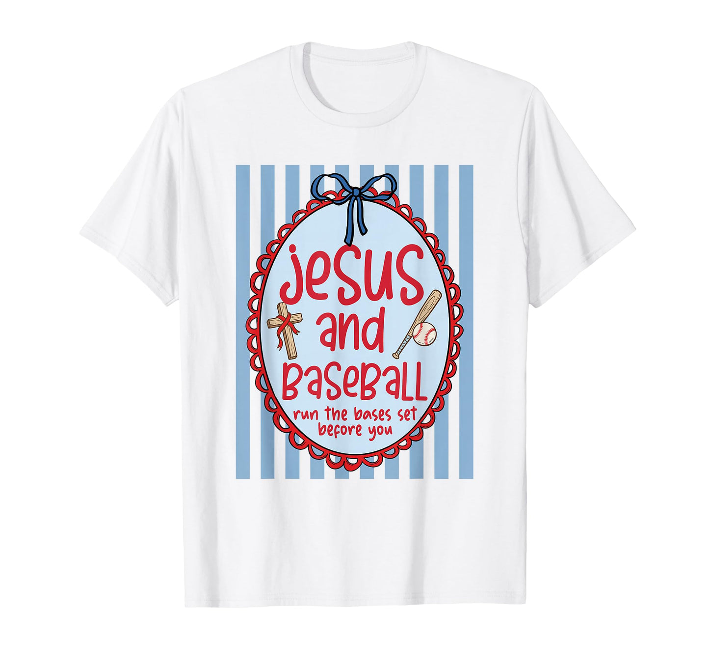 Jesus And Baseball Coquette Christian T-Shirt - Graphic Print for Adults - T-Shirt, Sweatshirt, Hoodie
