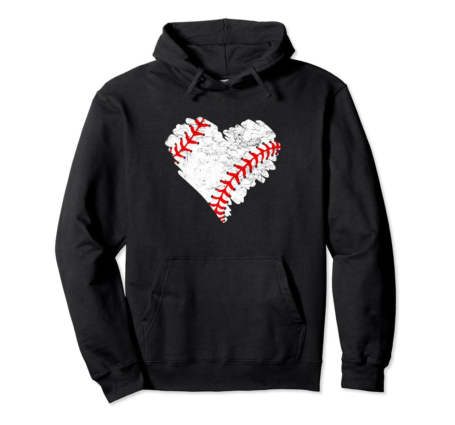 Mothers Day Distressed Heart Baseball Hoodie - Novelty Apparel Men Women - T-Shirt, Sweatshirt, Hoodie