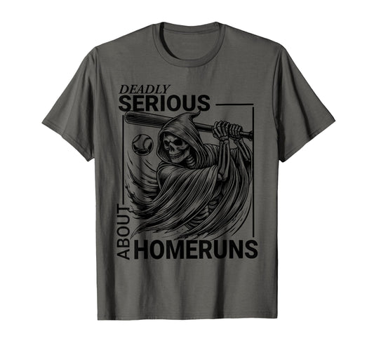 Baseball Grim Reaper Skeleton Homeruns T-Shirt - Trendy Graphic Unisex - T-Shirt, Sweatshirt, Hoodie