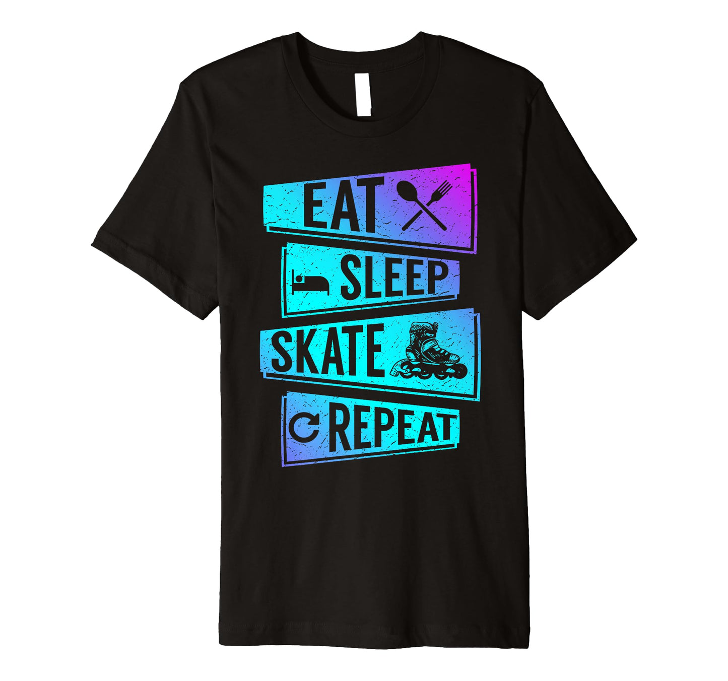 Roller Skating Funny Eat Sleep Skate T-Shirt - Novelty Apparel Men Women - T-Shirt, Sweatshirt, Hoodie